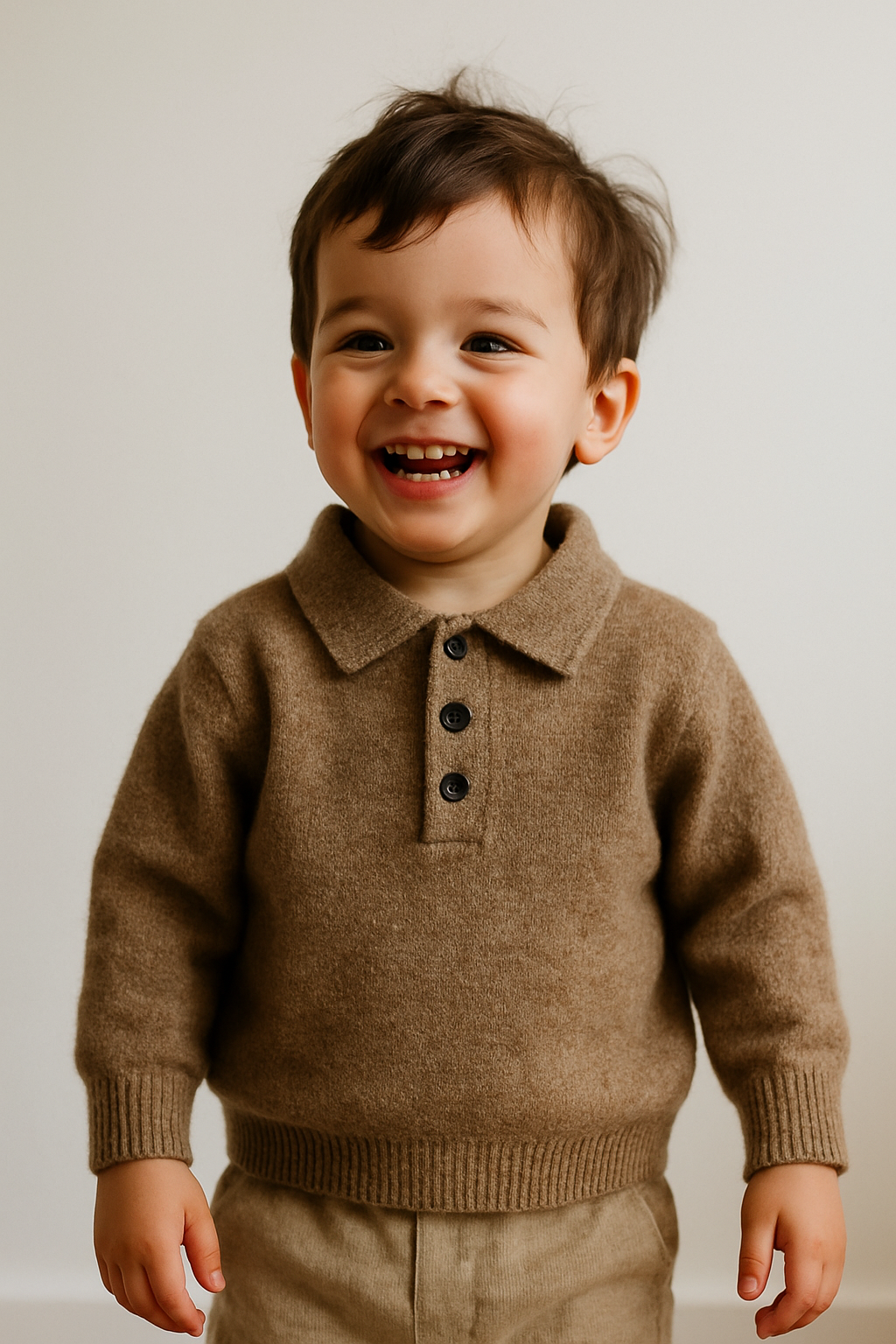 Ozznek Premium Organic Cotton Sweater | Kids Sweater Brown | Playroom Avenue
