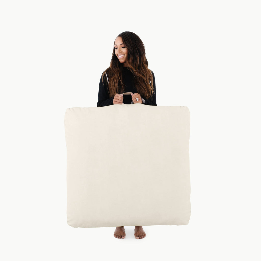 Gathre Floor Cushion Ivory Square | Playroom Avenue