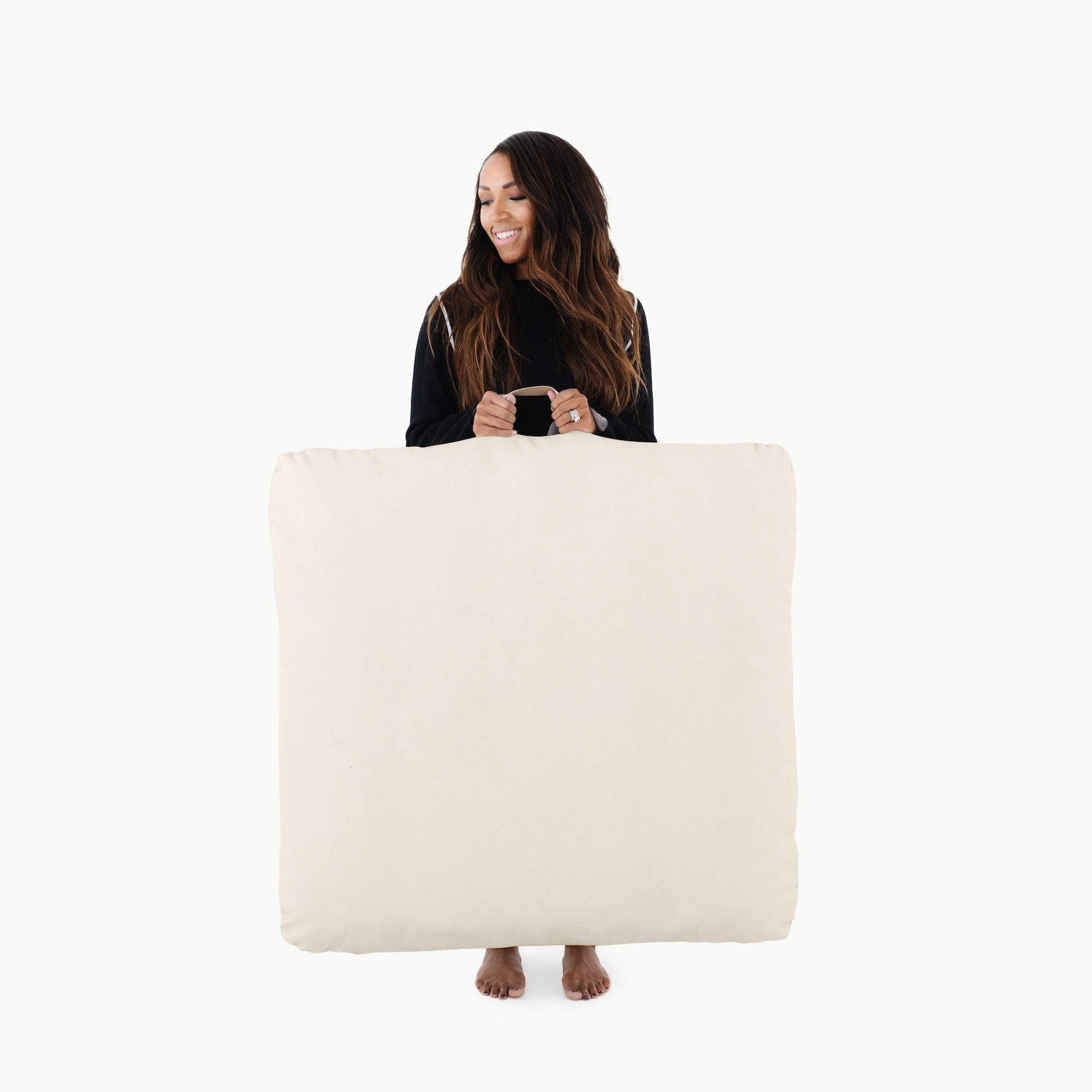 Gathre Floor Cushion Ivory Square | Playroom Avenue