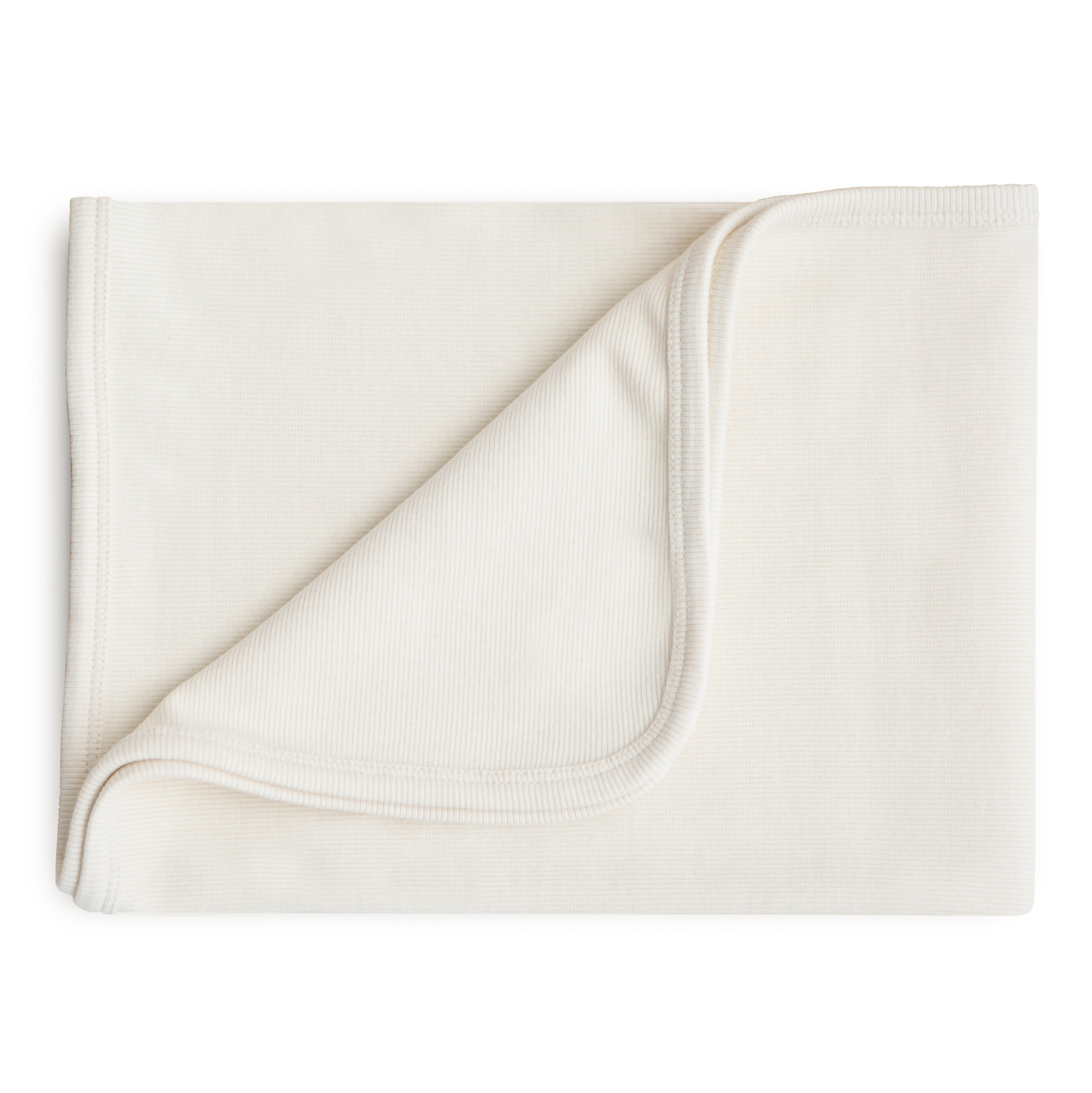 Mushie Ribbed Baby Blanket Ivory | Playroom Avenue