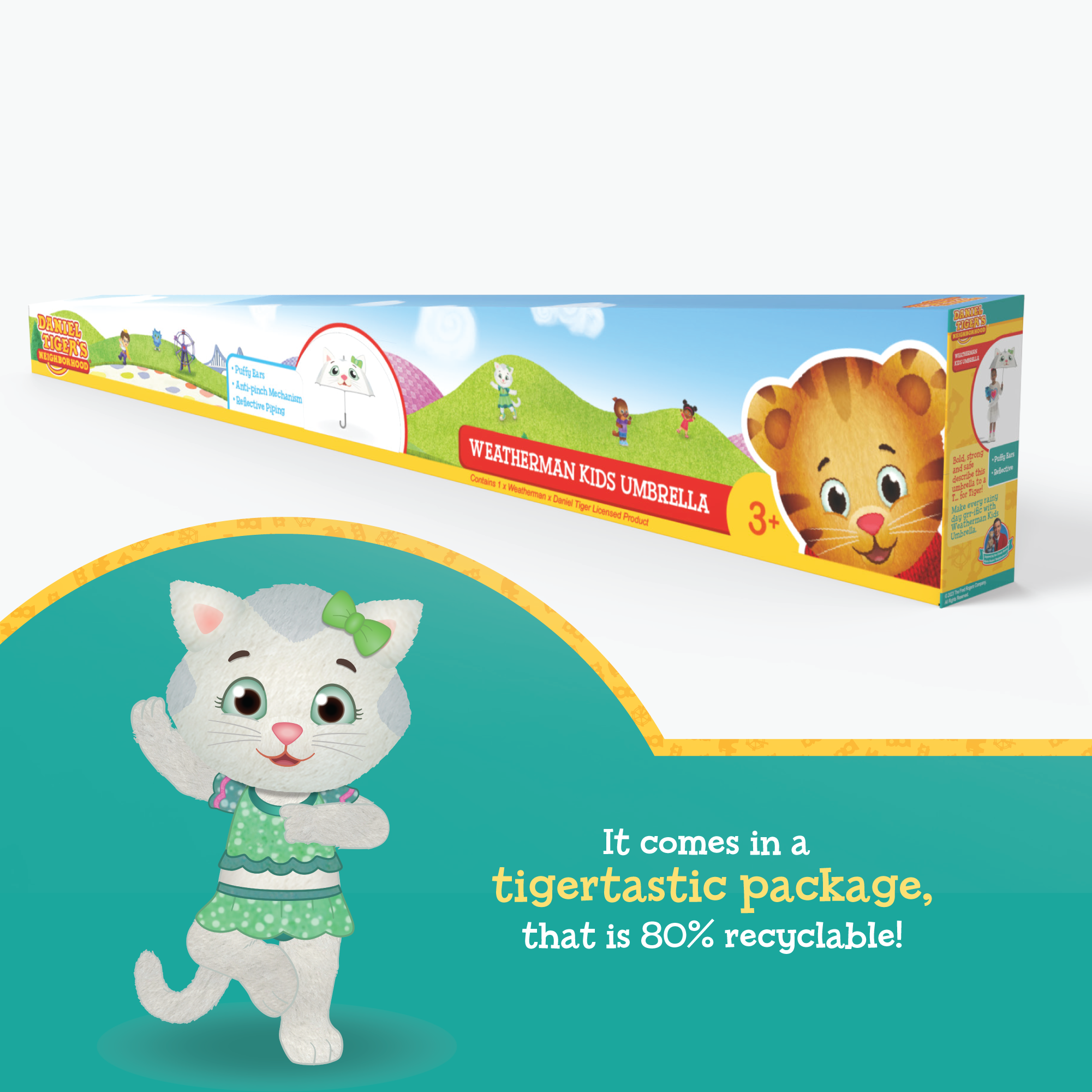 Weatherman Daniel Tiger’s Neighborhood Kids Umbrella – Katerina Kittycat