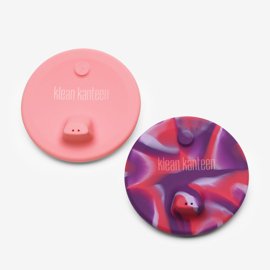 Klean Kanteen Kid's Cup Sippy Lid 2-Pack Pink Tie Dye | Playroom Avenue