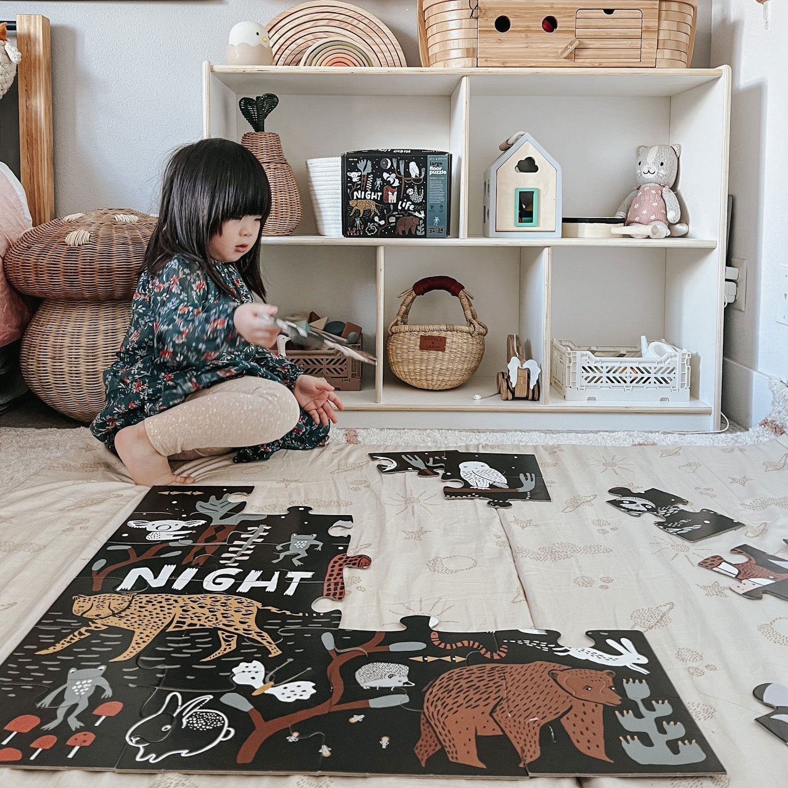 Wee Gallery Night Life Floor Puzzle | Playroom Avenue