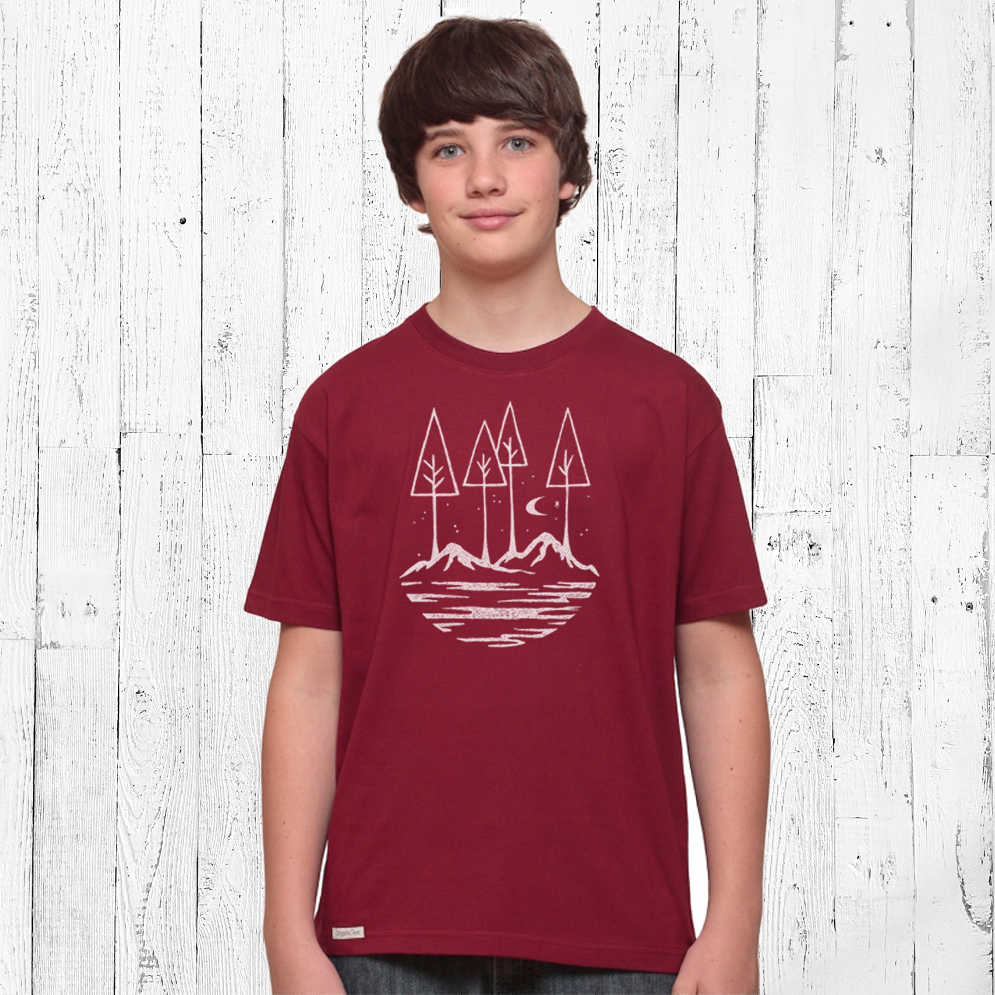 Uni-T "All Good Things" Nature T-Shirt for Kids Burgundy | Playroom Avenue