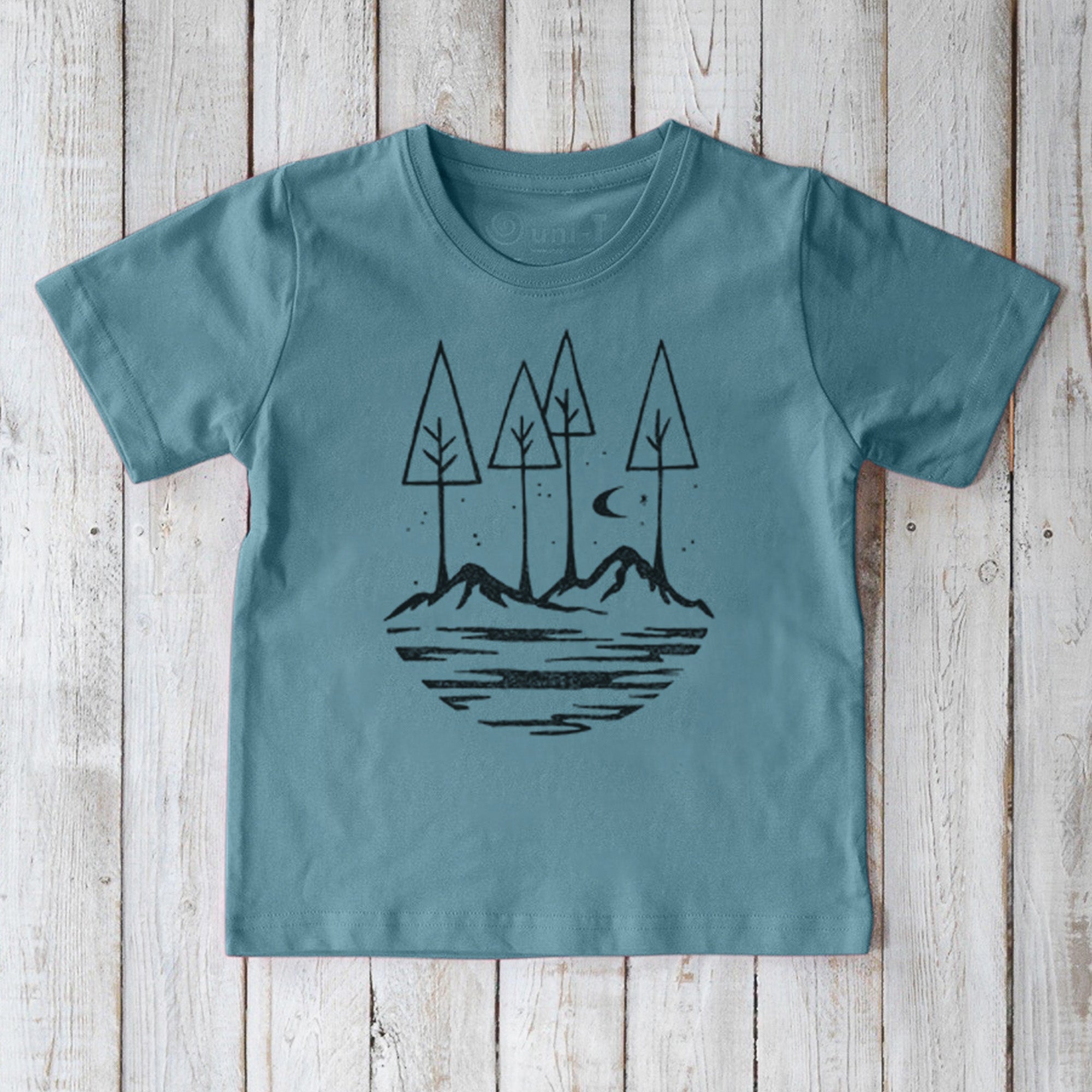 Uni-T "All Good Things" Nature T-Shirt for Kids Marine Blue | Playroom Avenue