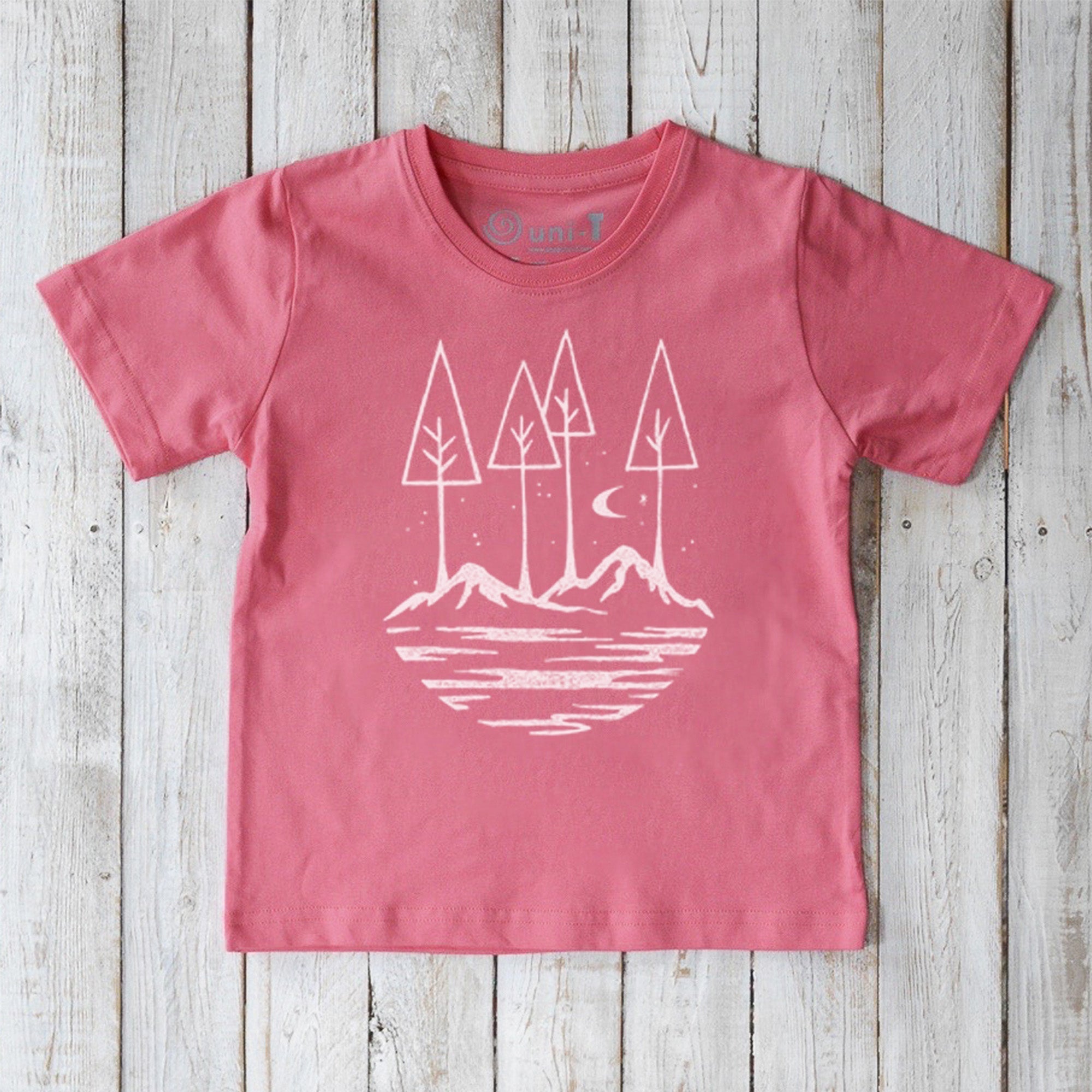 Uni-T "All Good Things" Nature T-Shirt for Kids Sunset Pink | Playroom Avenue