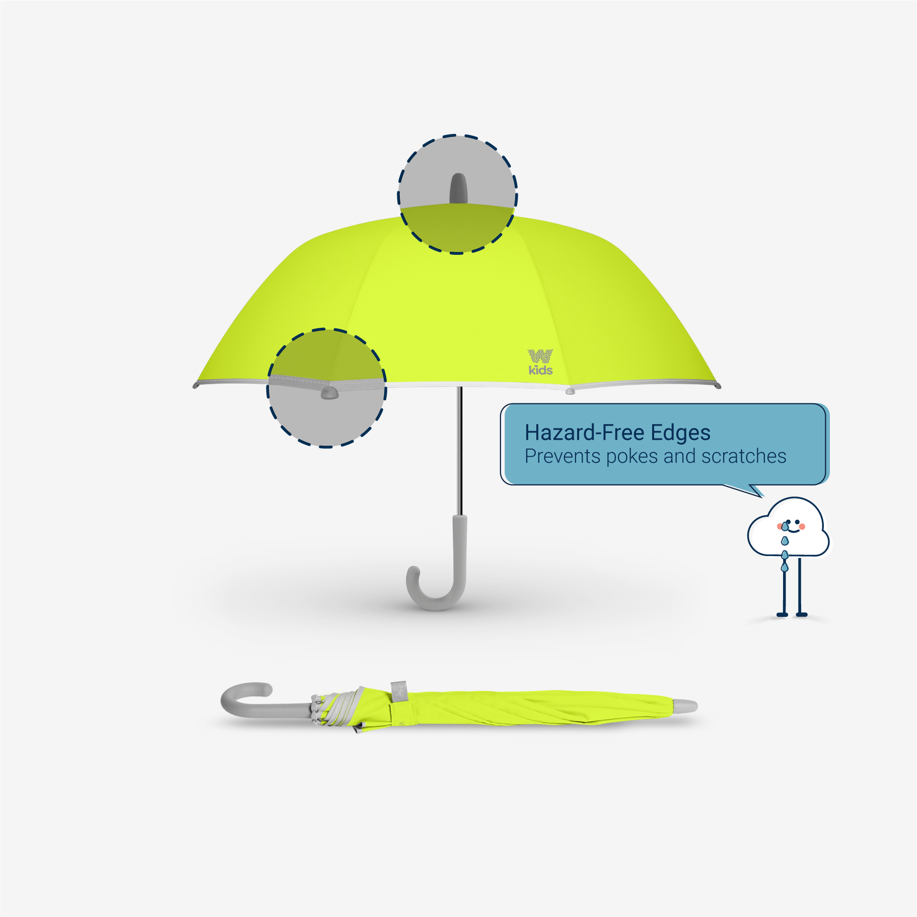 Weatherman Kids Umbrella – Neon Yellow