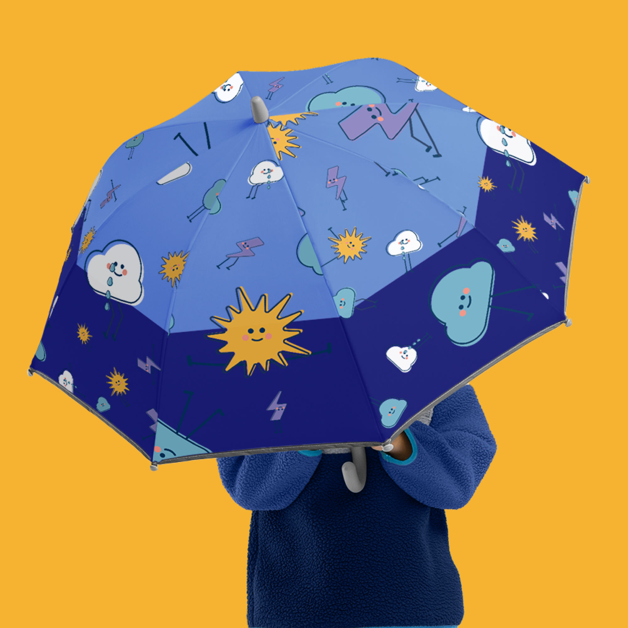 Weatherman Kids Umbrella – Splash Blue