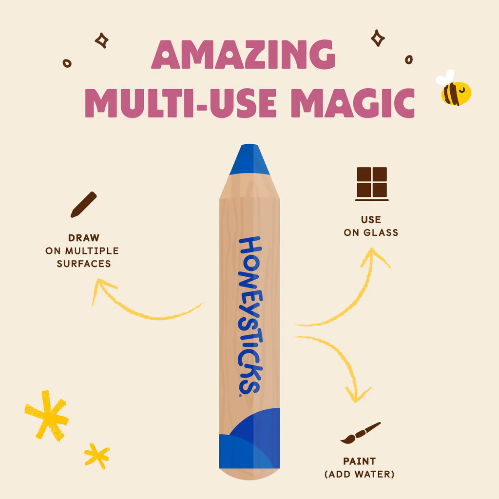 Honeysticks Magic 3-in-1 Beeswax Pencils Little Learners 7pk | Playroom Avenue