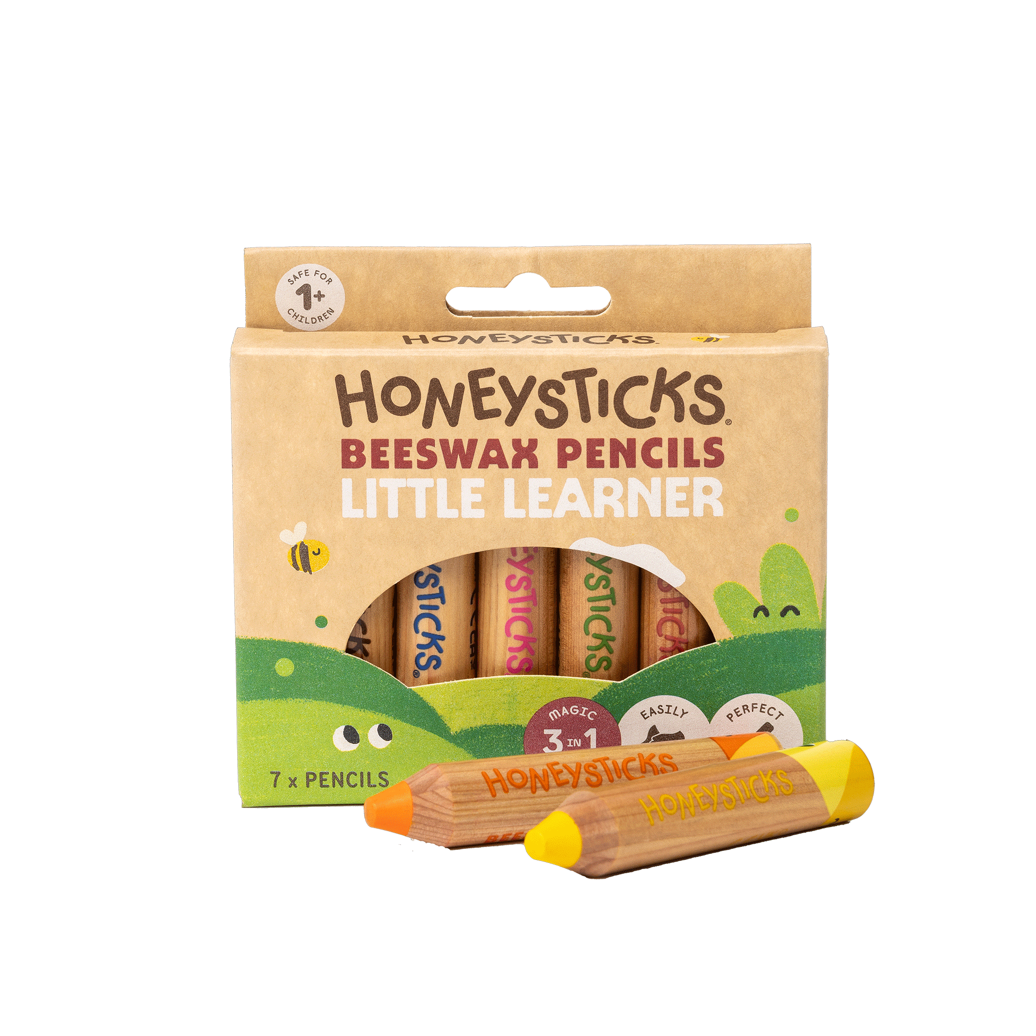 Honeysticks Magic 3-in-1 Beeswax Pencils Little Learners 7pk | Playroom Avenue