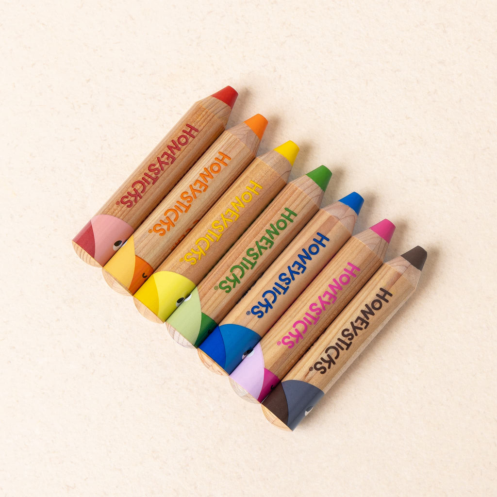 Honeysticks Magic 3-in-1 Beeswax Pencils Little Learners 7pk | Playroom Avenue