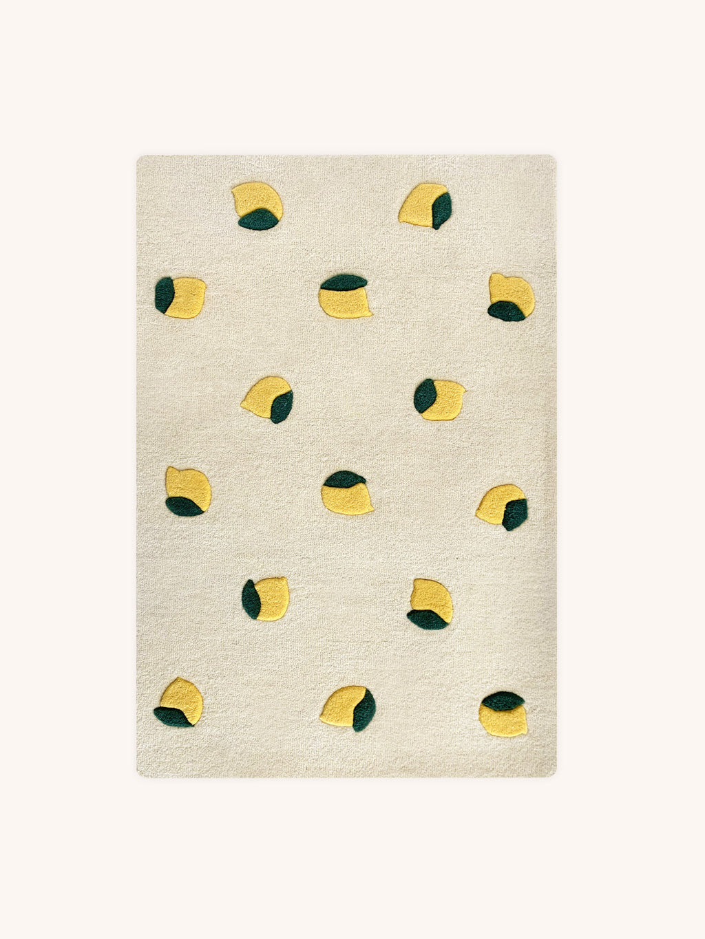 Maison Deux Rug LEMONS Cream / Yellow Print 2.6 x 3.9ft | Playroom Avenue