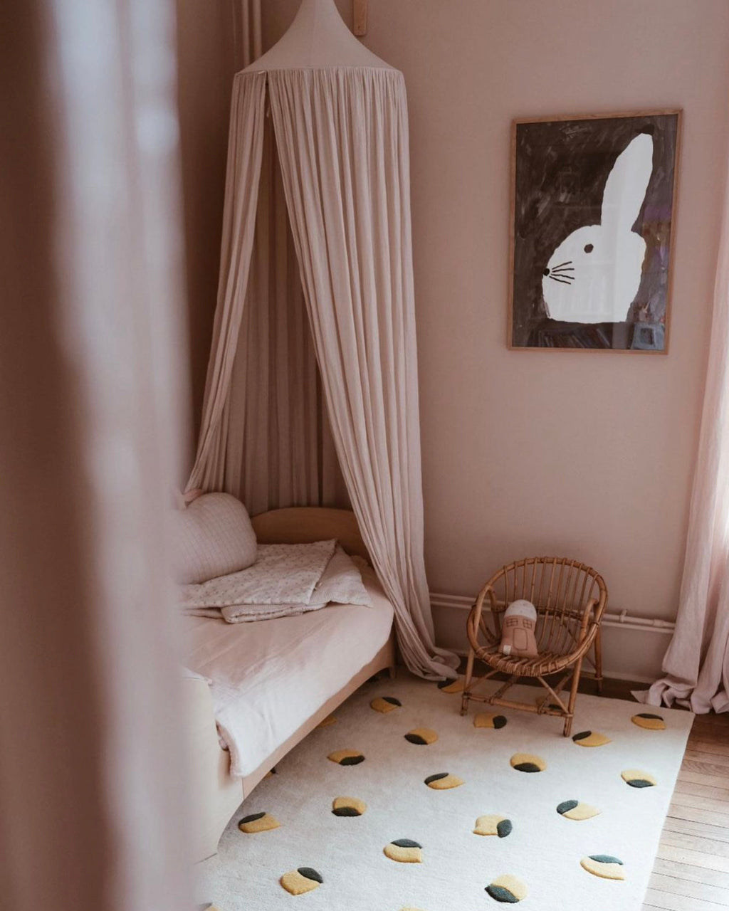 Maison Deux Rug LEMONS Cream / Yellow Print 2.6 x 3.9ft | Playroom Avenue
