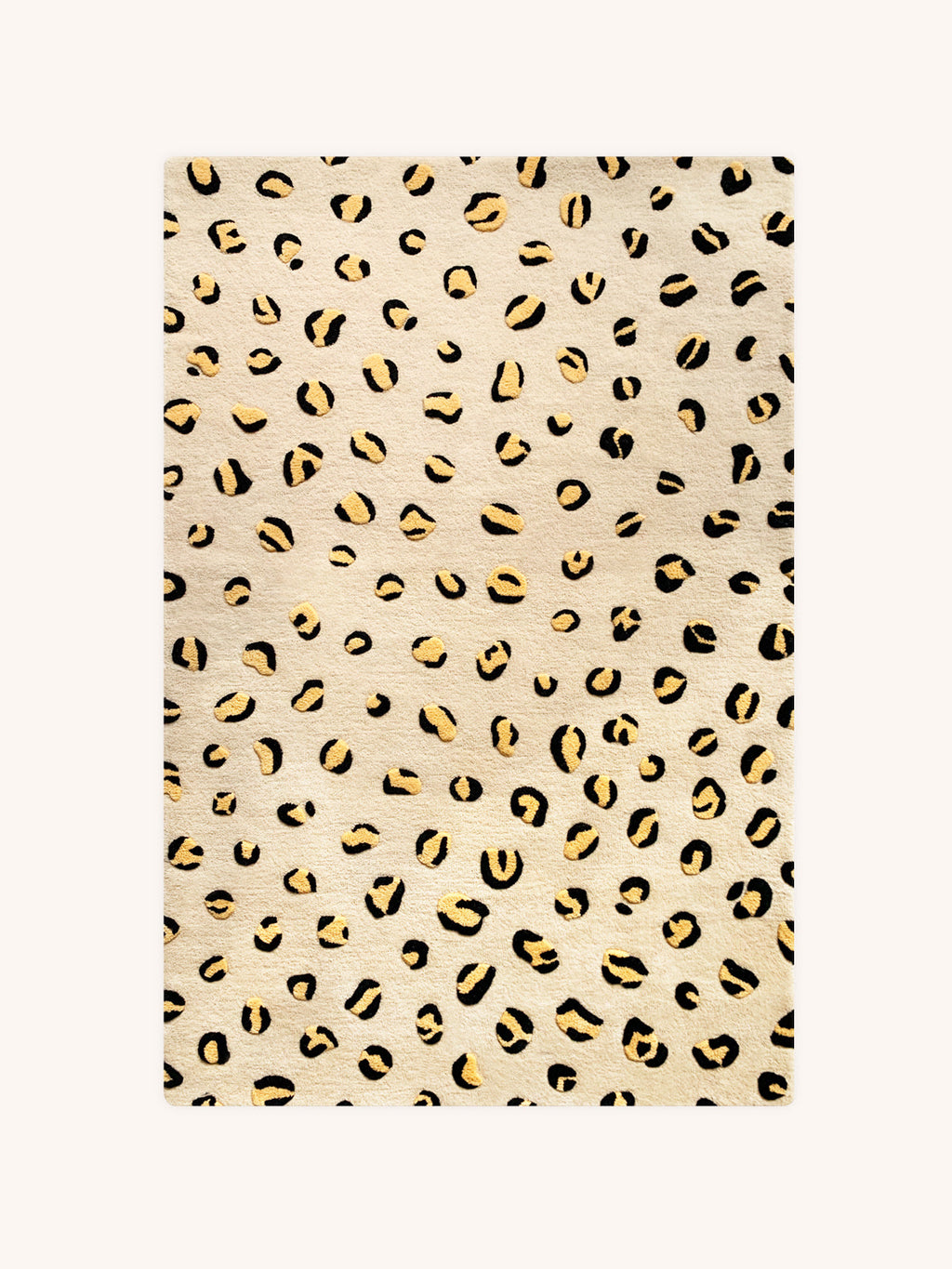 Maison Deux Rug LEOPARD Beige / Brown and Black Print 3.9 x 5.9ft | Playroom Avenue