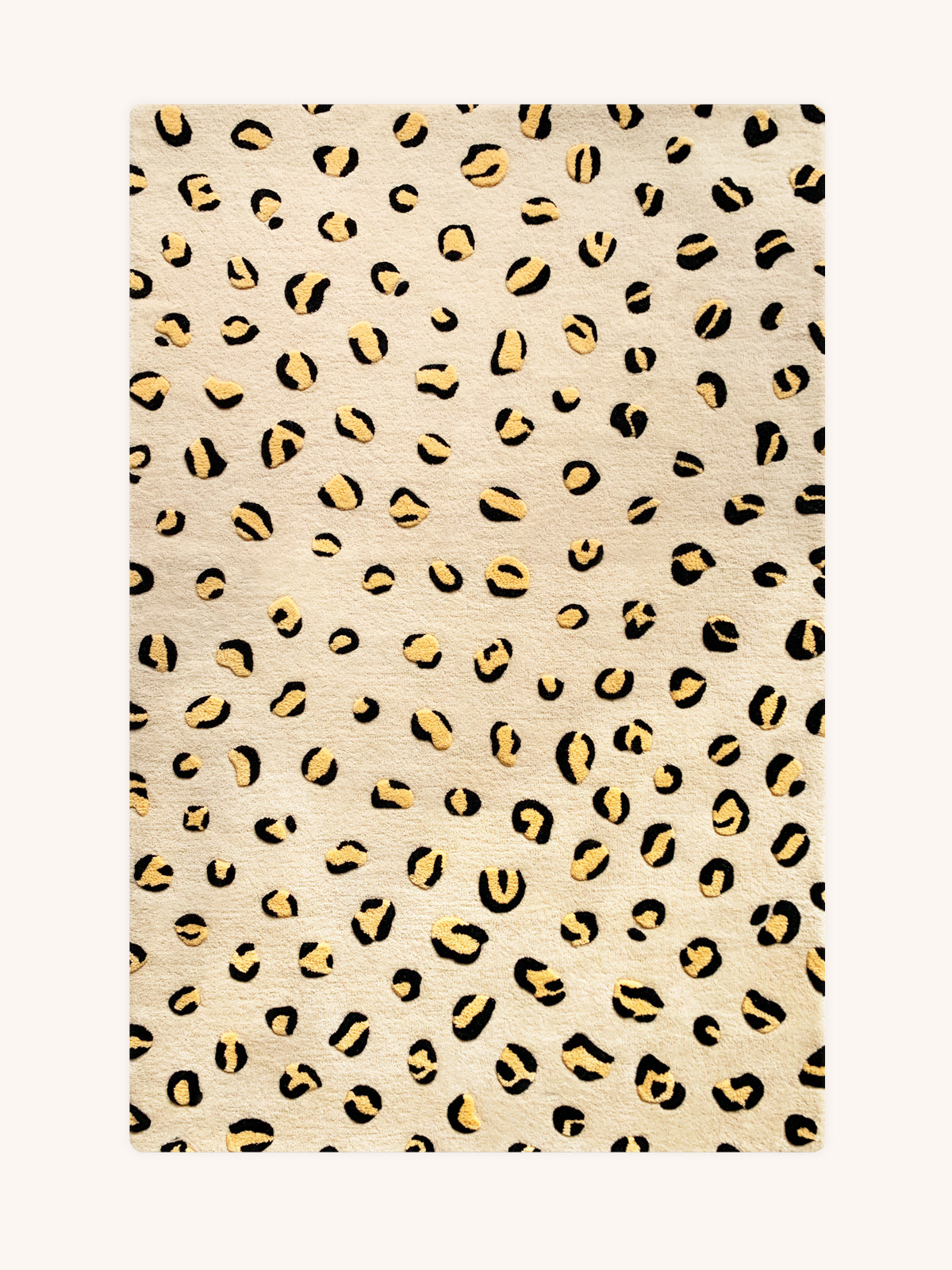 Maison Deux Rug LEOPARD Beige / Brown and Black Print 5.5 x 7.9ft | Playroom Avenue