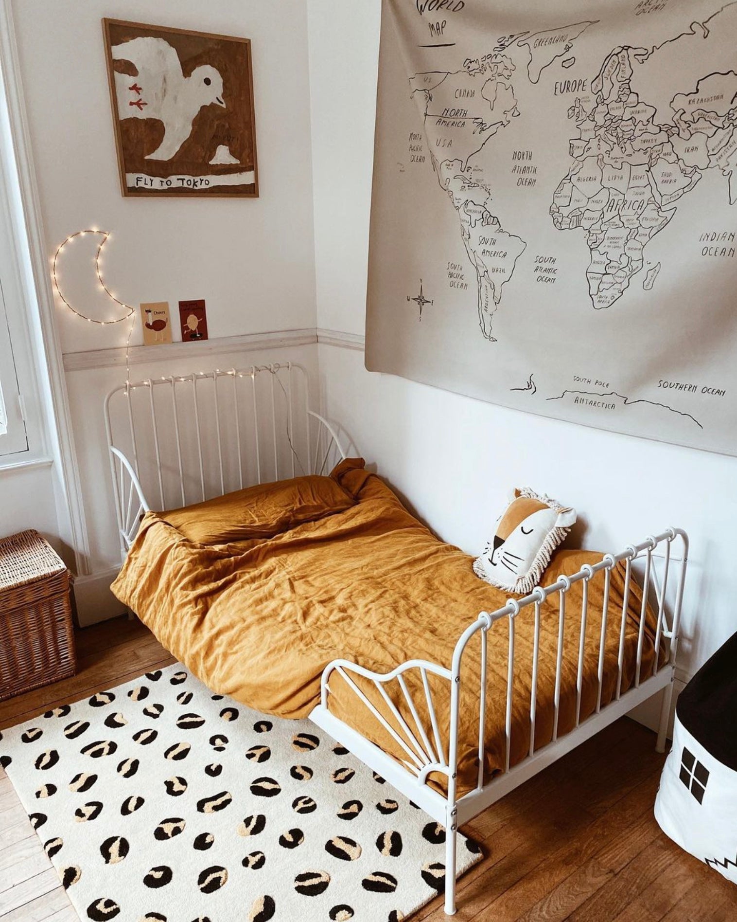 Maison Deux Rug LEOPARD Beige / Brown and Black Print 2.6 x 3.9ft | Playroom Avenue