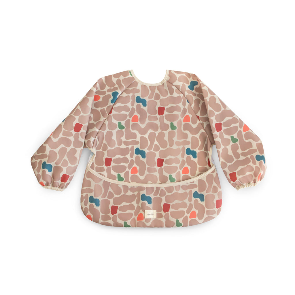 Mushie Long Sleeve Bib Abstract Blob | Playroom Avenue