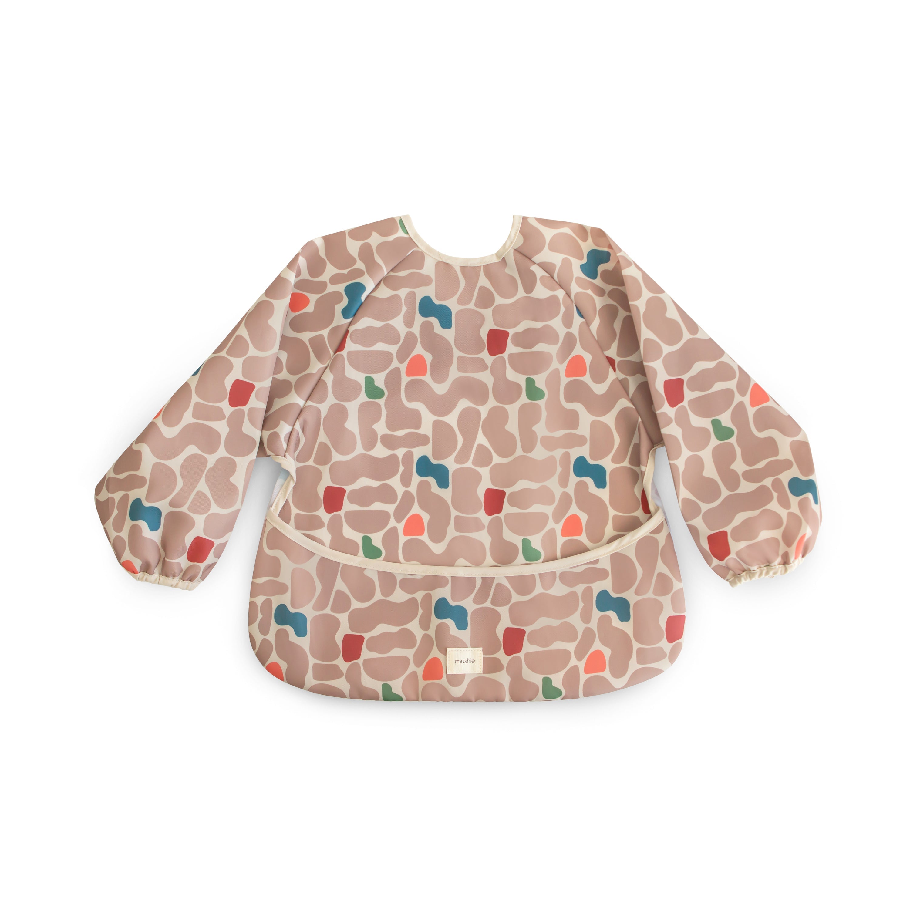 Mushie Long Sleeve Bib Abstract Blob | Playroom Avenue