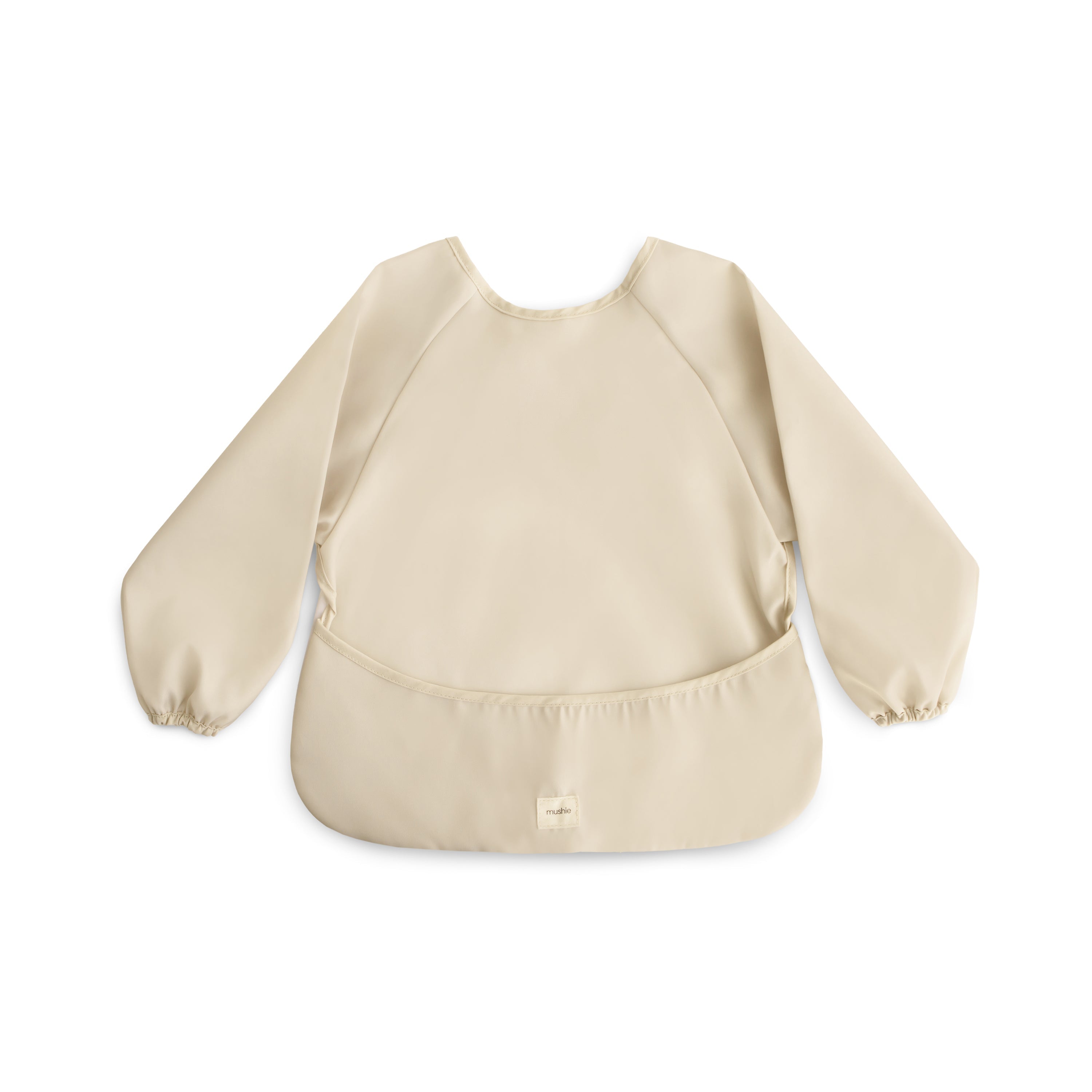 Mushie Long Sleeve Bib Fog | Playroom Avenue