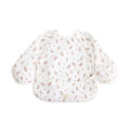 Mushie Long Sleeve Bib Pink Flowers | Playroom Avenue