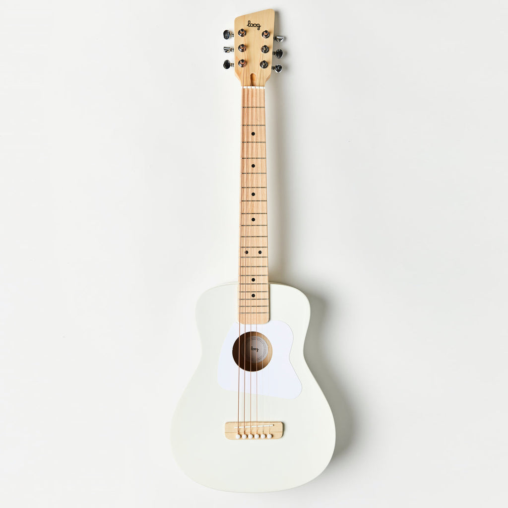 loog pro 6 acoustic White | Playroom Avenue