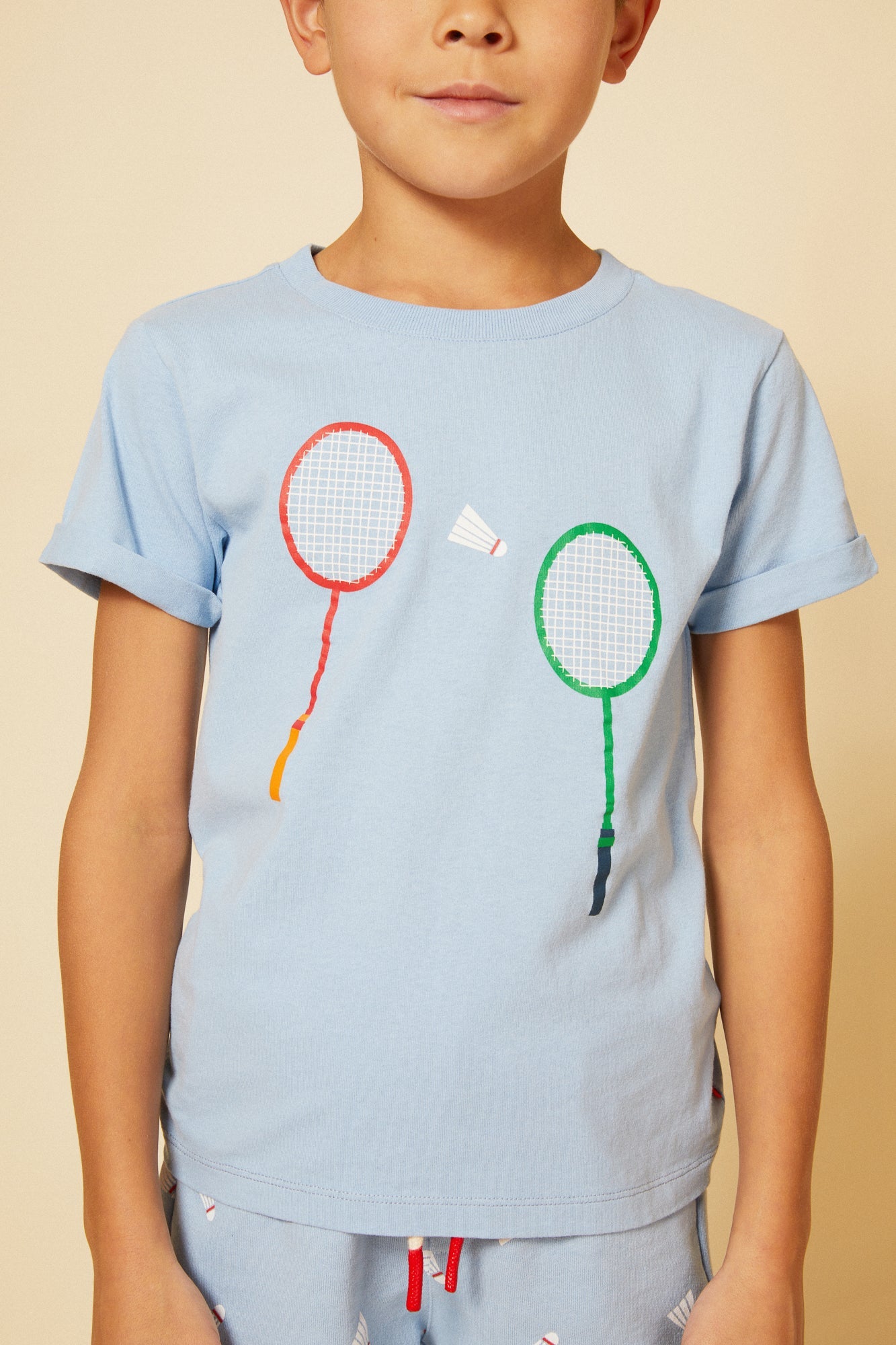 Mon Coeur Recycled Cotton Badminton Kid T-Shirt | Playroom Avenue