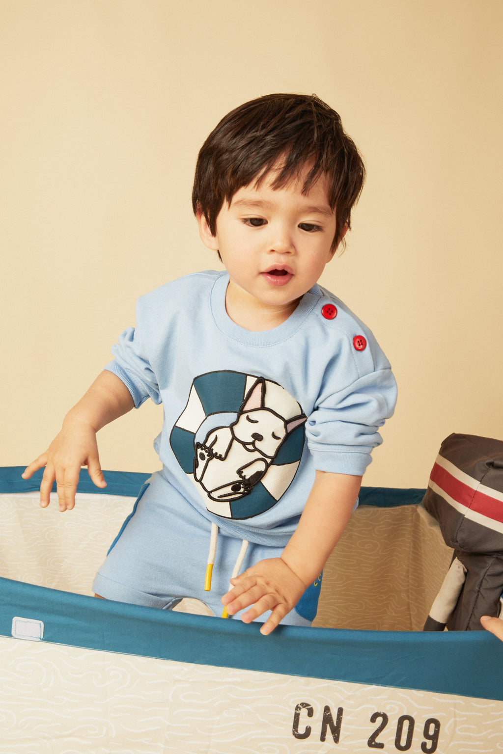 Mon Coeur Recycled Cotton Frenchie Baby Sweatshirt | Playroom Avenue