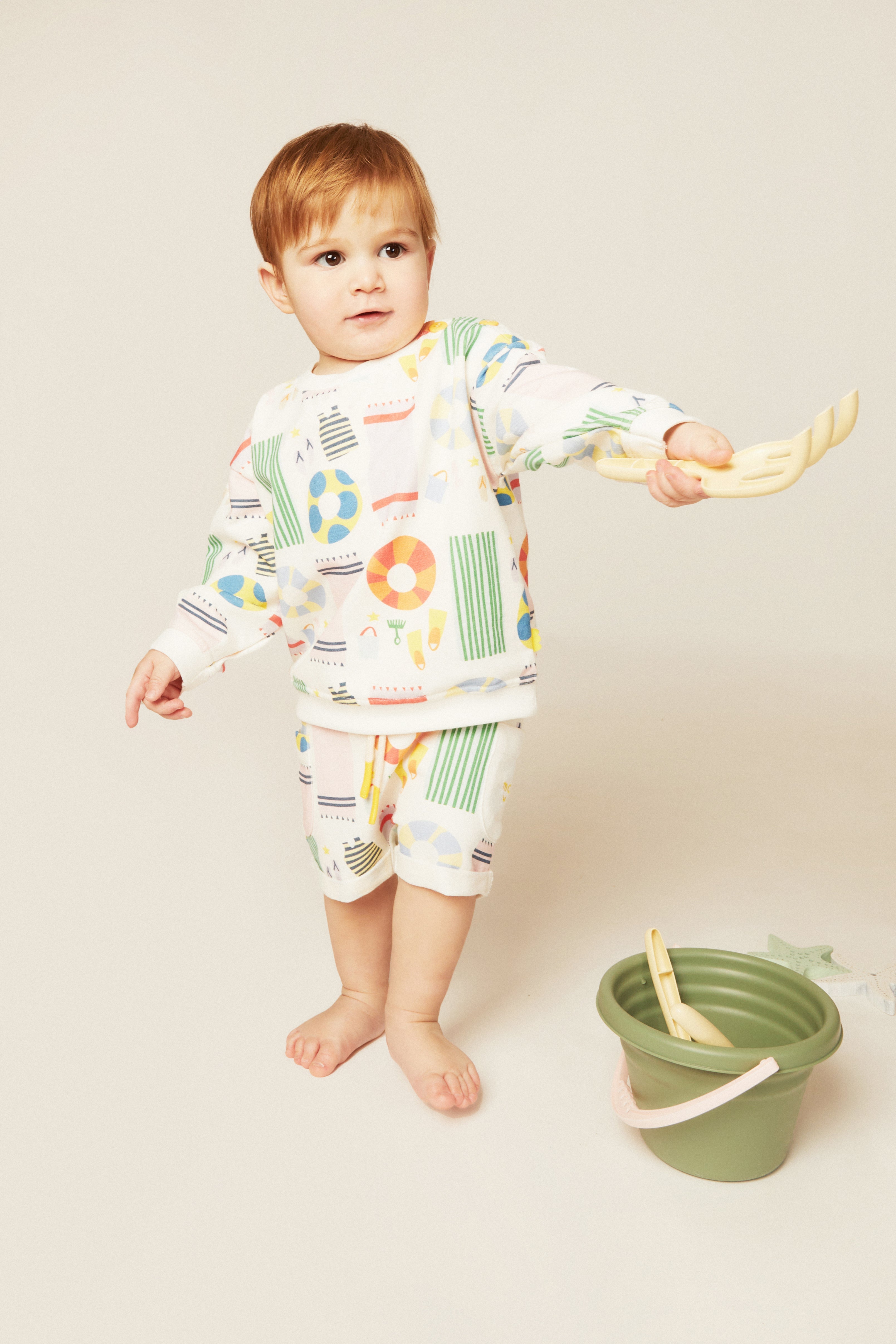Mon Coeur Recycled Cotton Beach Baby Sweatshirt