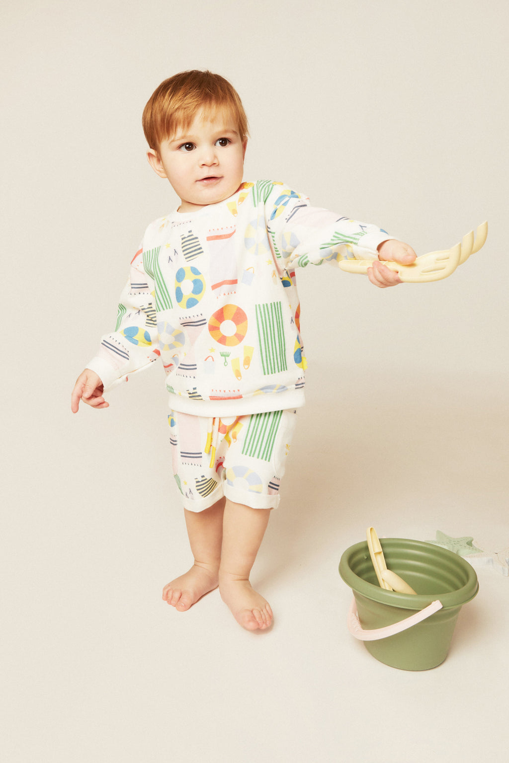 Mon Coeur Recycled Cotton Beach Baby Short | Playroom Avenue