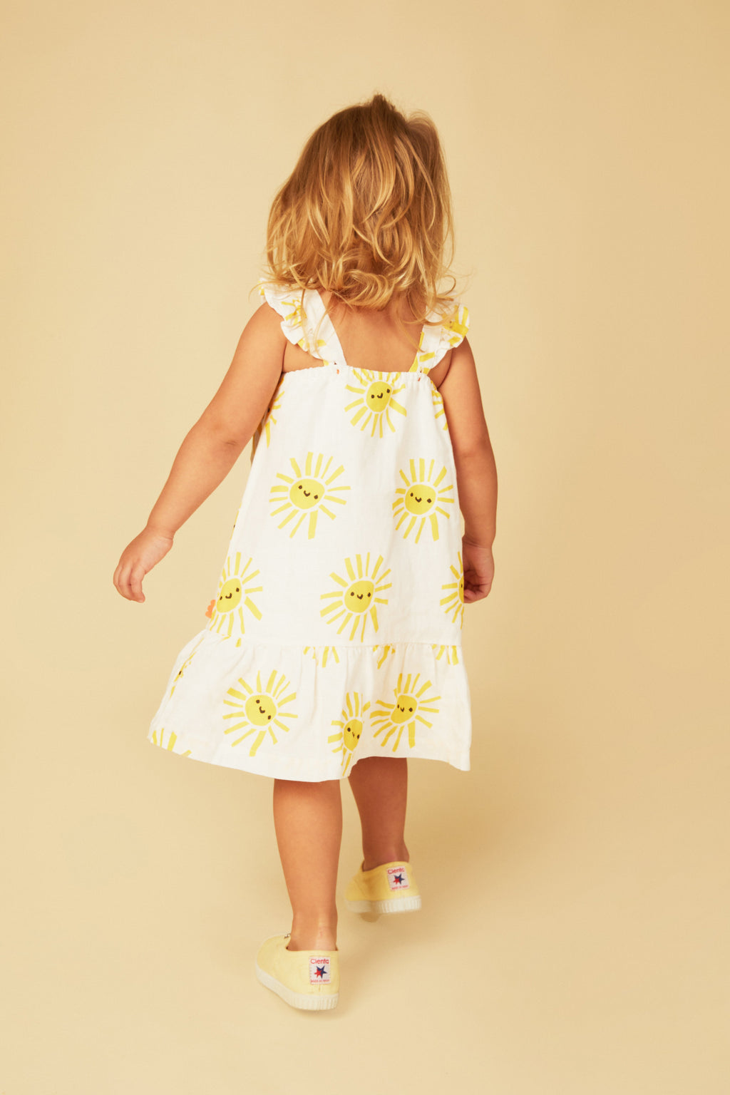 Mon Coeur Linen Sun Baby Ruffle Dress | Playroom Avenue