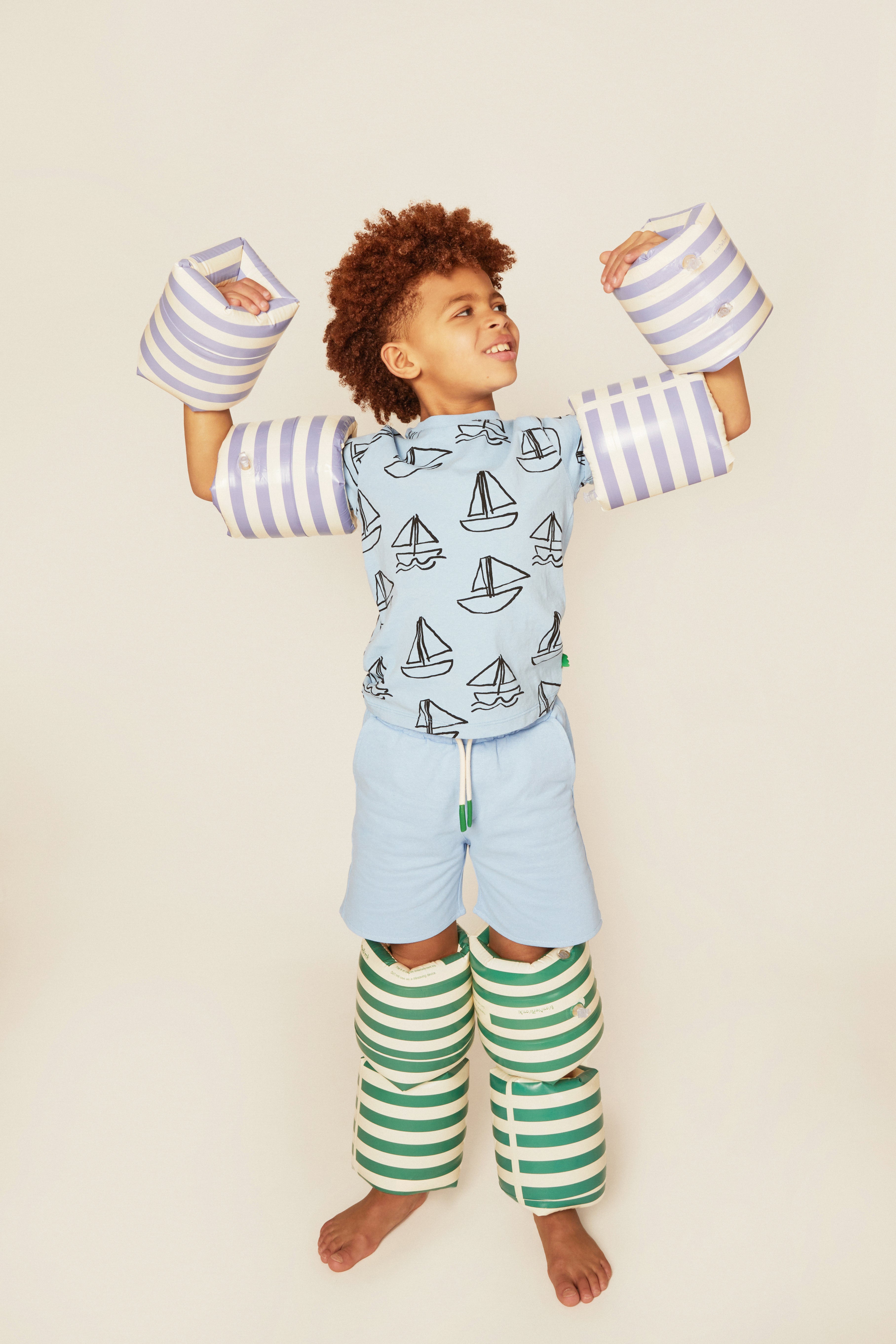 Mon Coeur Recycled Cotton Placid Blue Kid Short