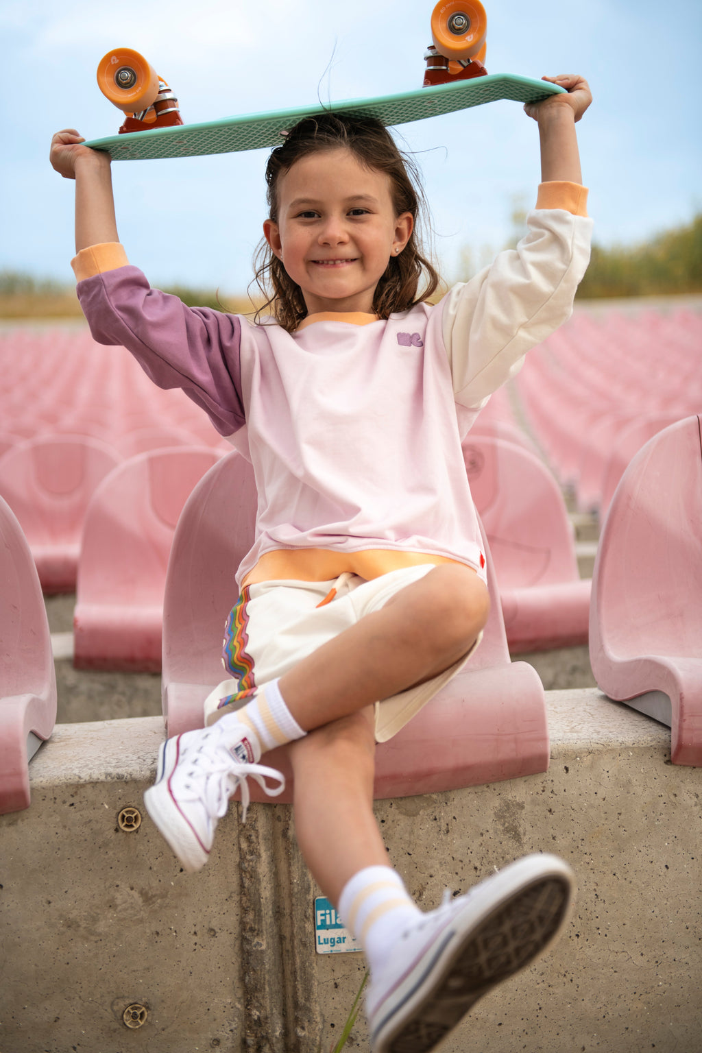 Mon Coeur Lilac Colorblock Sweatshirt