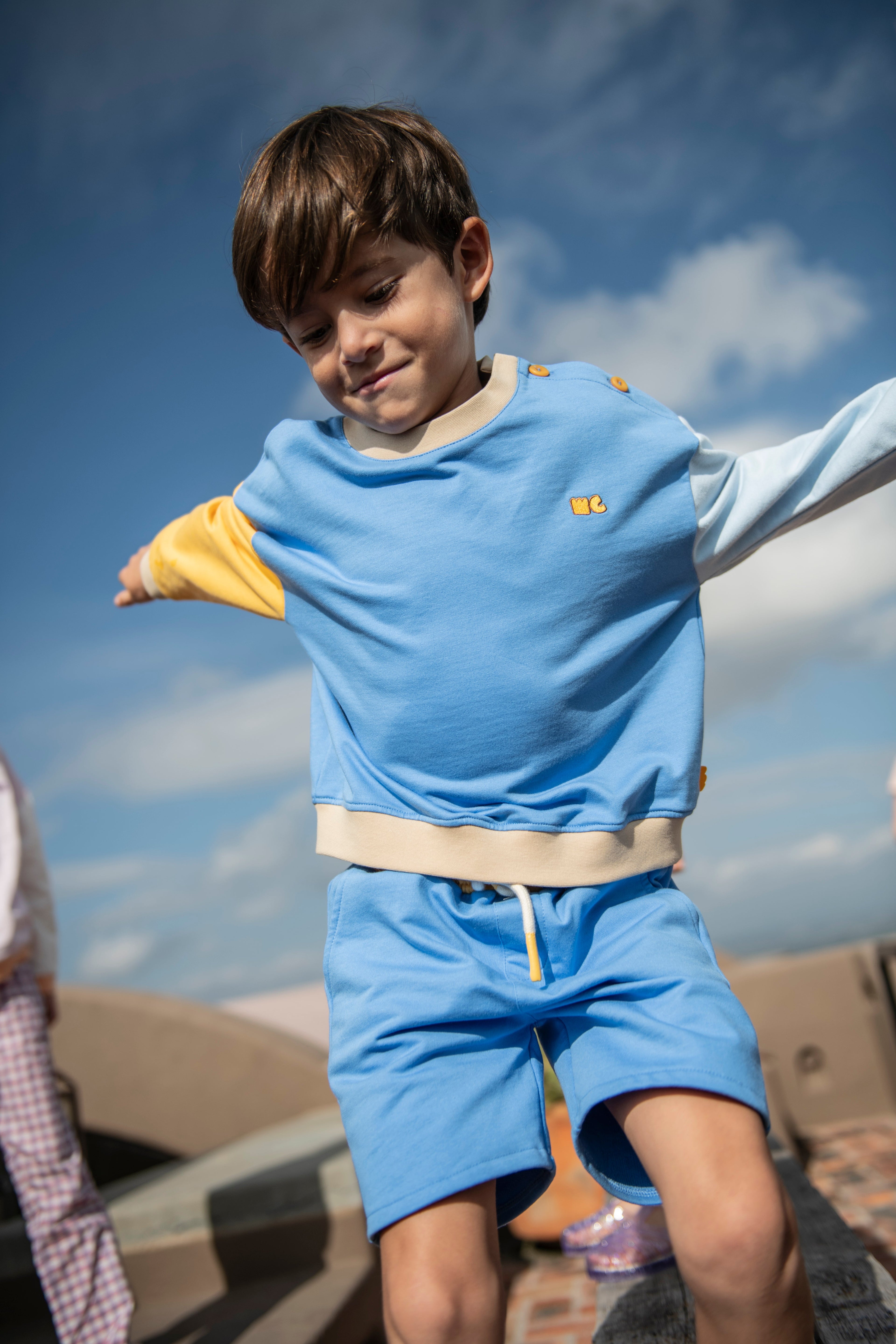 Mon Coeur Blue Colorblock Sweatshirt
