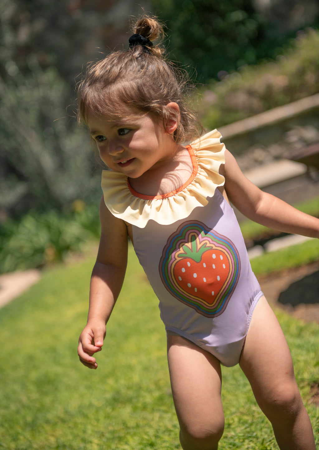 Mon Coeur Strawberry Ruffle One Piece | Playroom Avenue