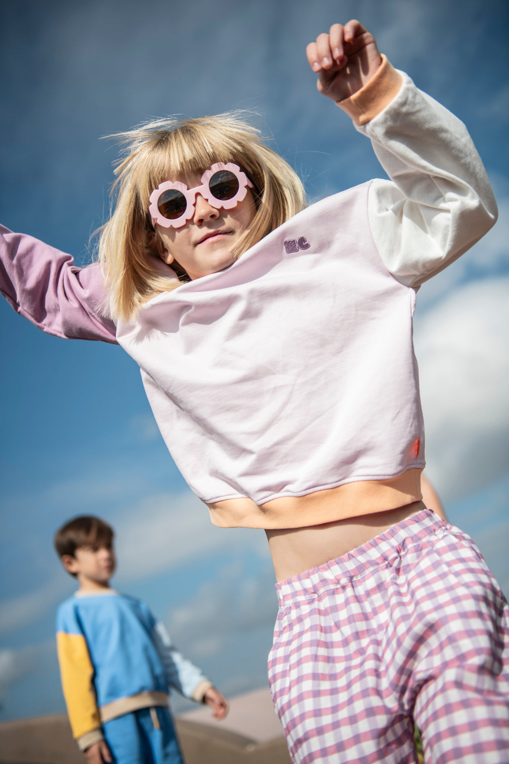 Mon Coeur Lilac Colorblock Sweatshirt
