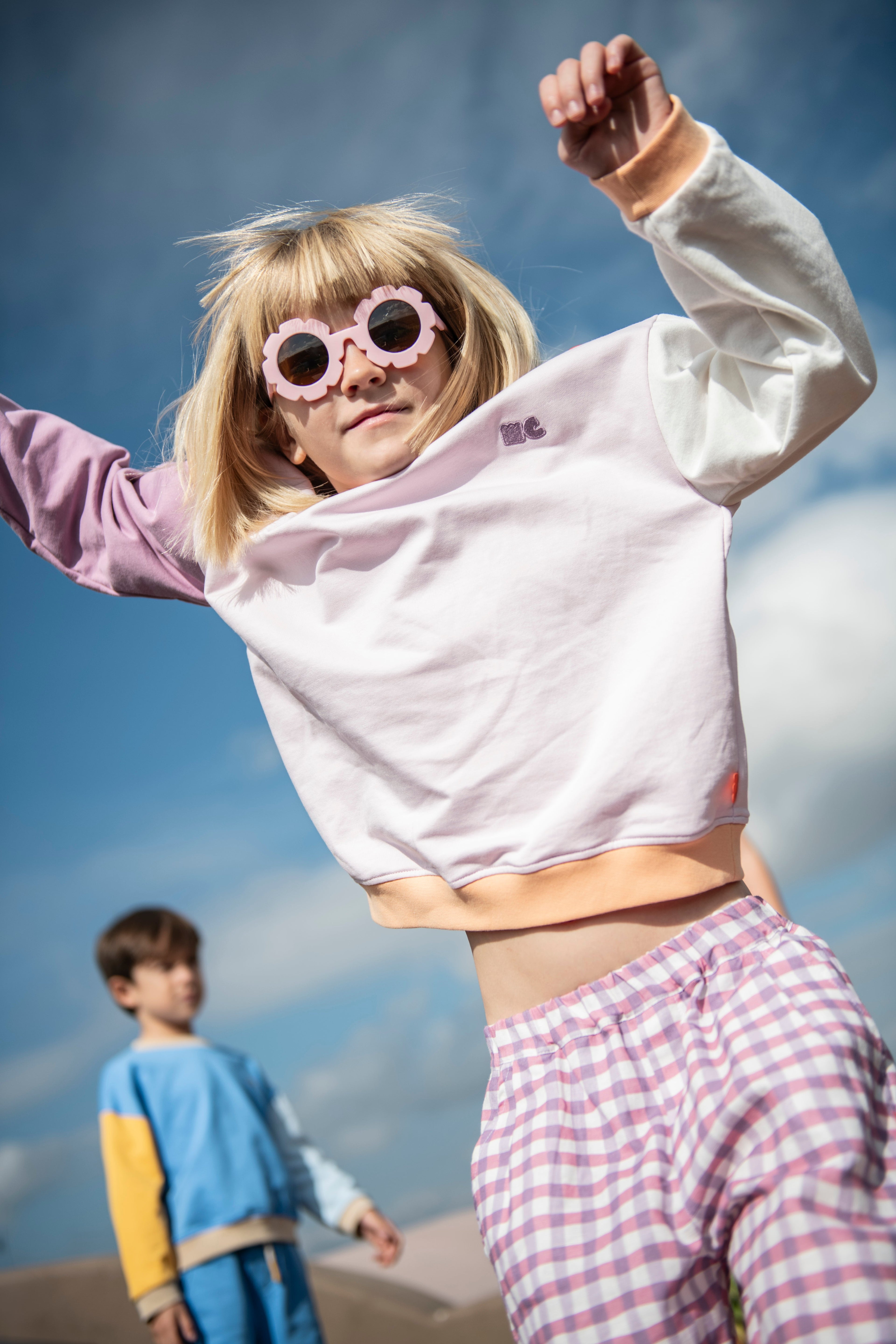 Mon Coeur Lilac Colorblock Sweatshirt