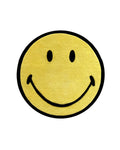 Maison Deux Rug SMILEY Yellow / Black Print Round Diam. 3.2ft | Playroom Avenue