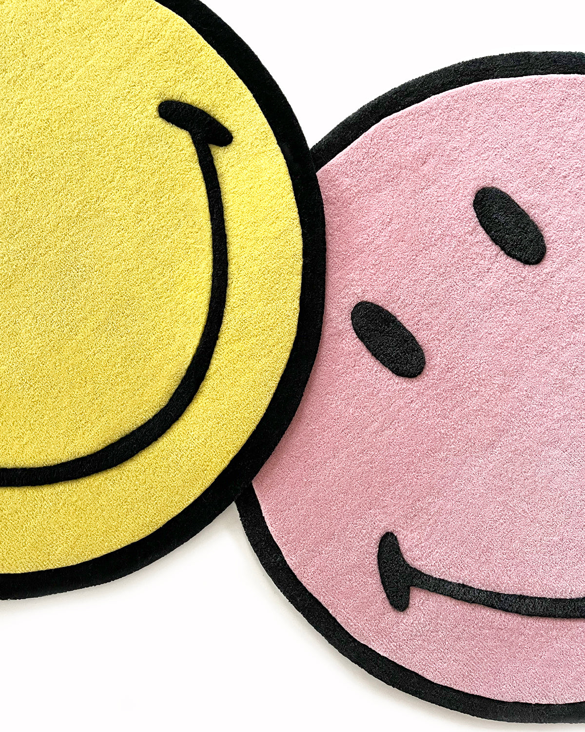 Maison Deux Rug SMILEY Pink Round Diam. 3.2ft | Playroom Avenue