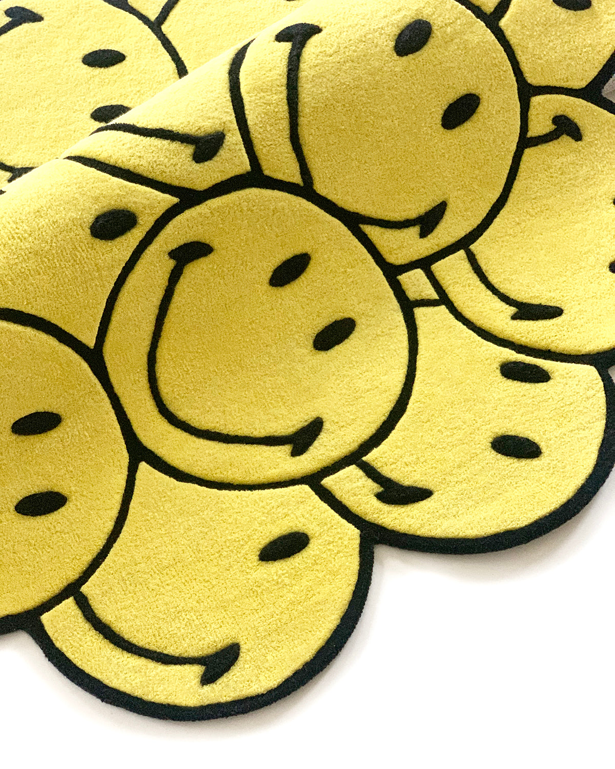 Maison Deux Rug SMILEY Bunch Yellow / Black Print 2.5 x 6ft | Playroom Avenue