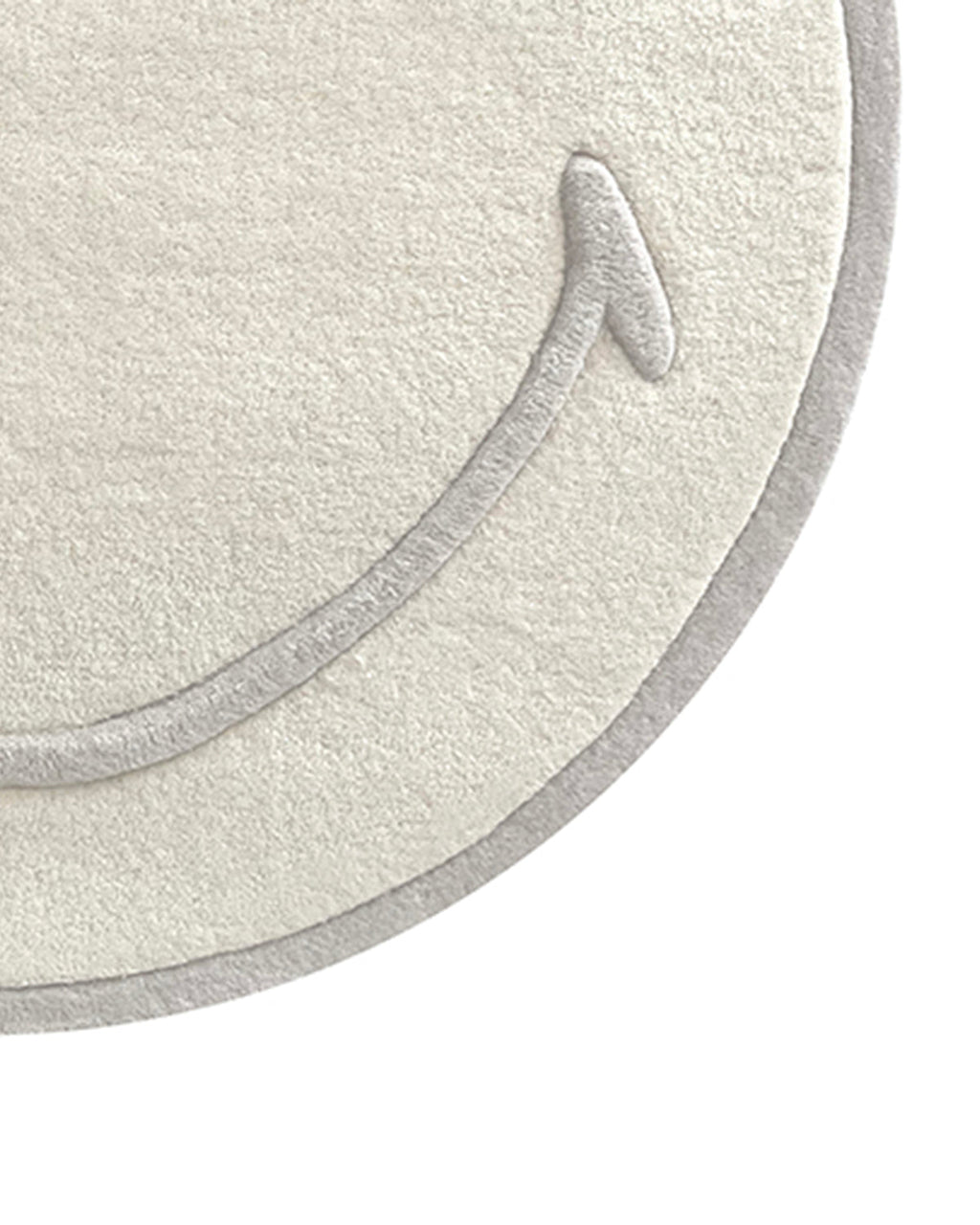 Maison Deux Rug SMILEY White Natural Round Diam. 3.2ft | Playroom Avenue