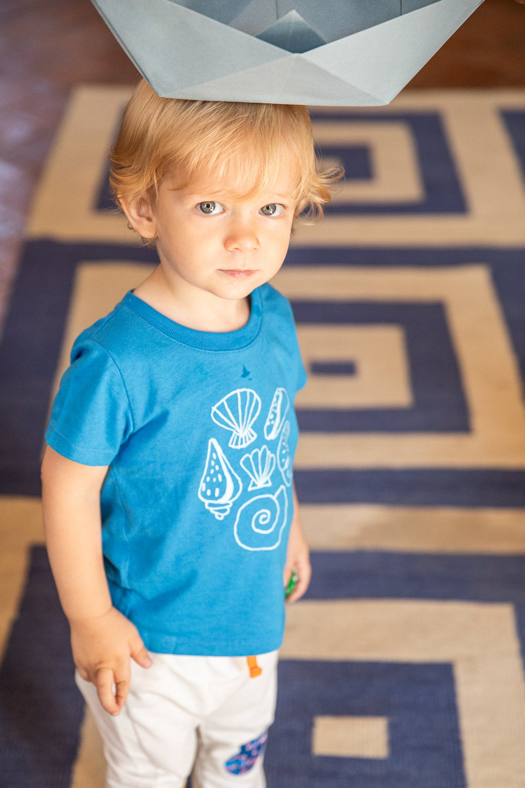 Mon Coeur Recycled Cotton Seashell Baby Joggers | Playroom Avenue