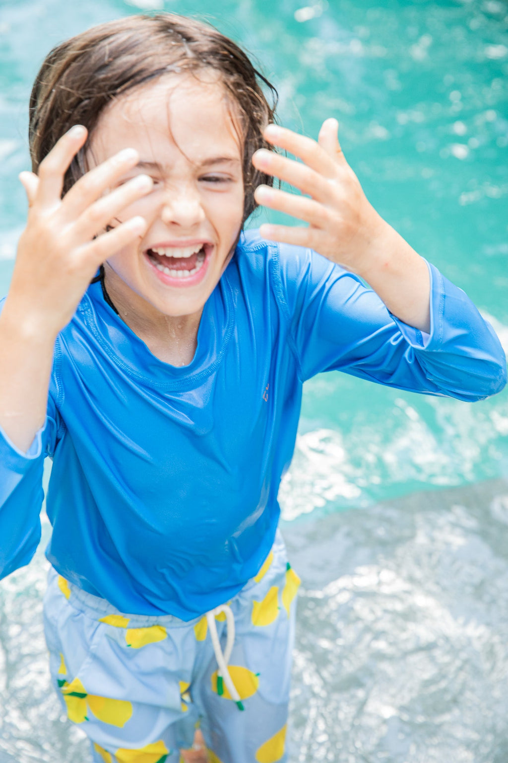 Mon Coeur French Blue Rashguard | Playroom Avenue