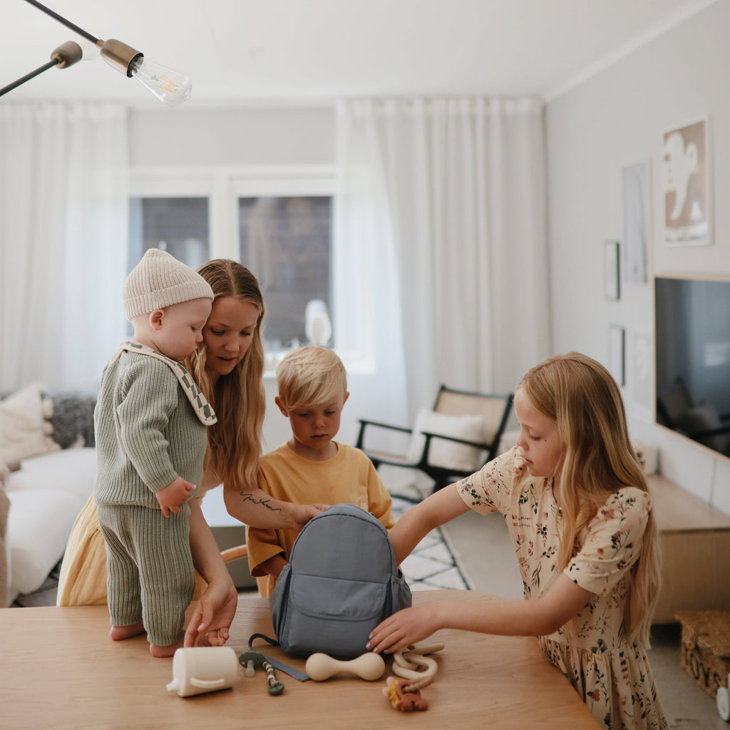 Mushie Silicone Pacifier Clip | Luna | Playroom Avenue