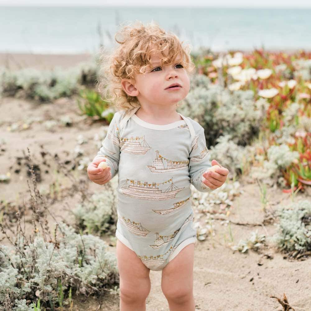 Milkbarn Strawberry Organic Cotton Long Sleeve One Piece | Playroom Avenue