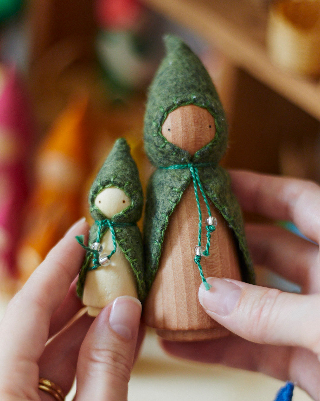 Wonderheart Mini Green Wooden Gnome | Playroom Avenue