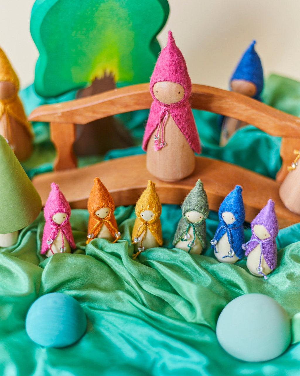 Wonderheart Mini Blue Wooden Gnome | Playroom Avenue