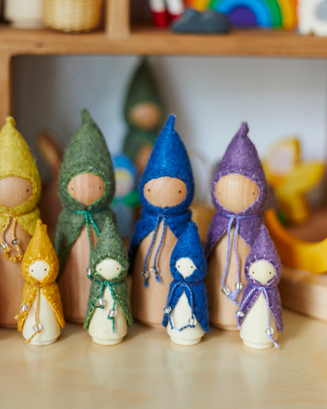 Wonderheart Mini Green Wooden Gnome | Playroom Avenue