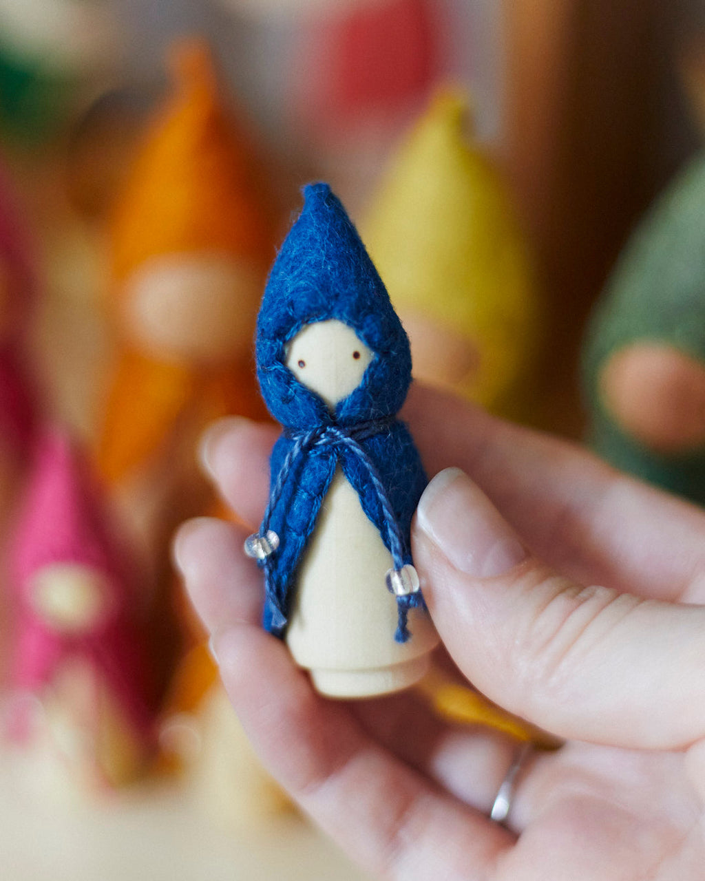 Wonderheart Mini Blue Wooden Gnome | Playroom Avenue
