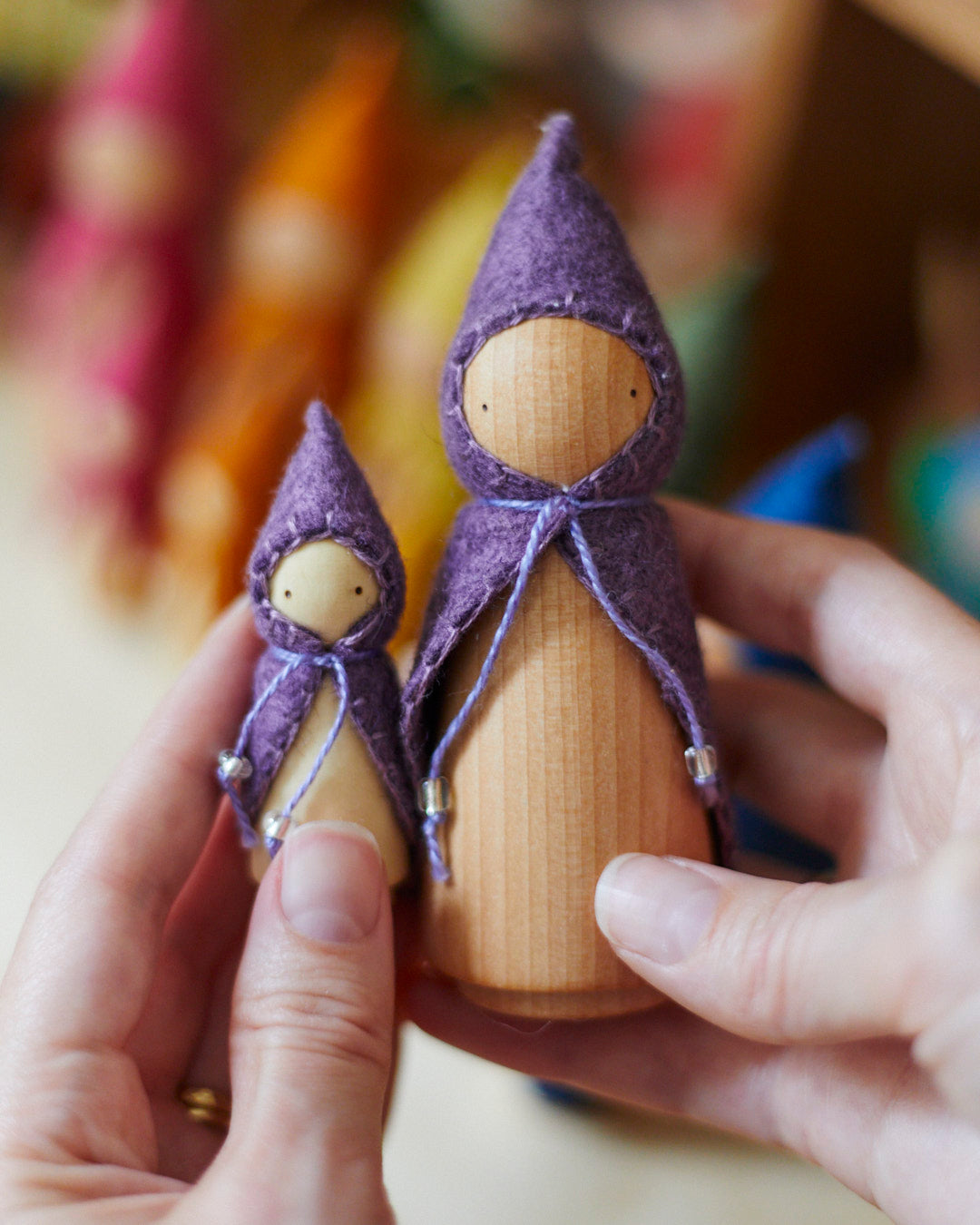 Wonderheart Mini Purple Wooden Gnome | Playroom Avenue