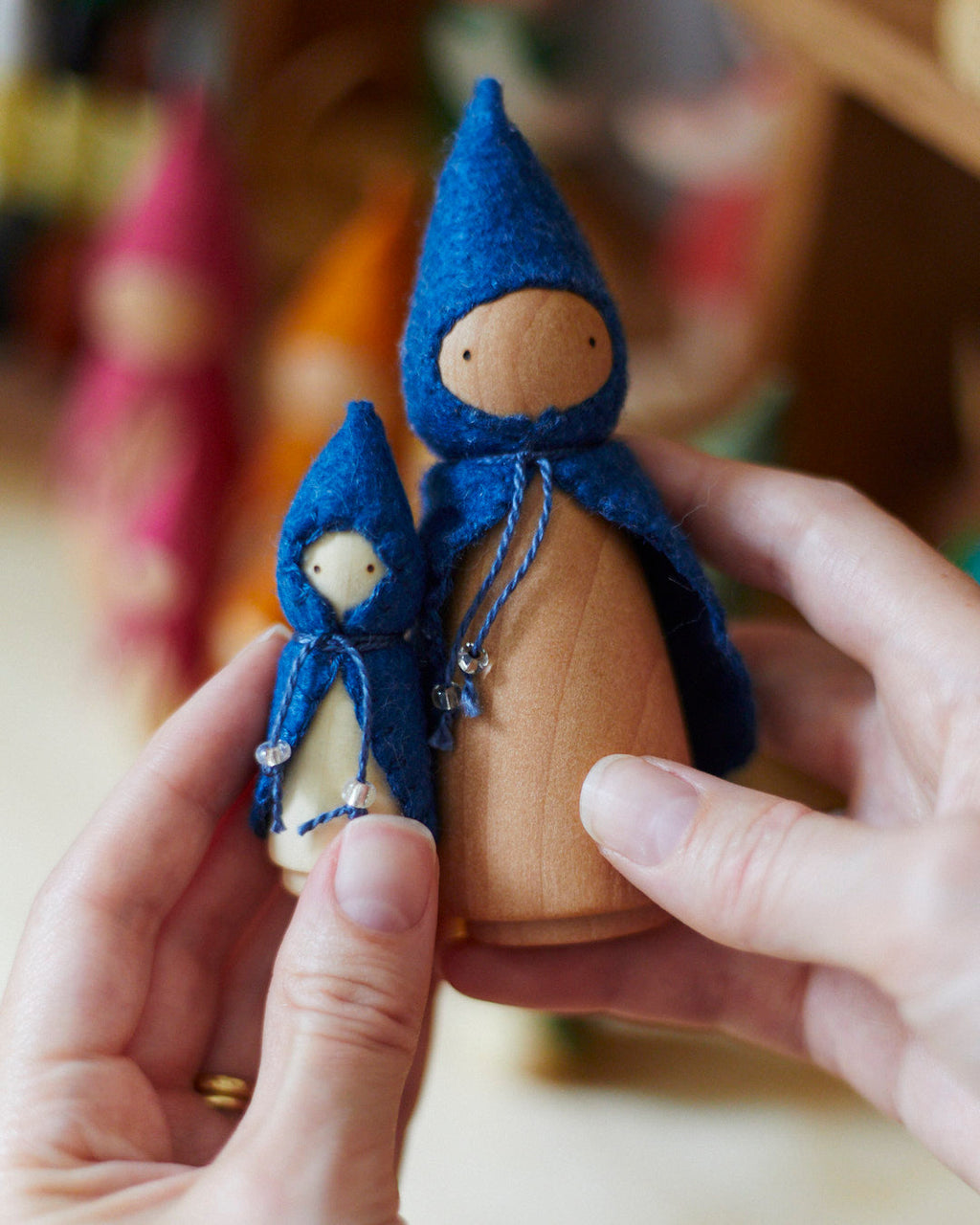 Wonderheart Mini Blue Wooden Gnome | Playroom Avenue